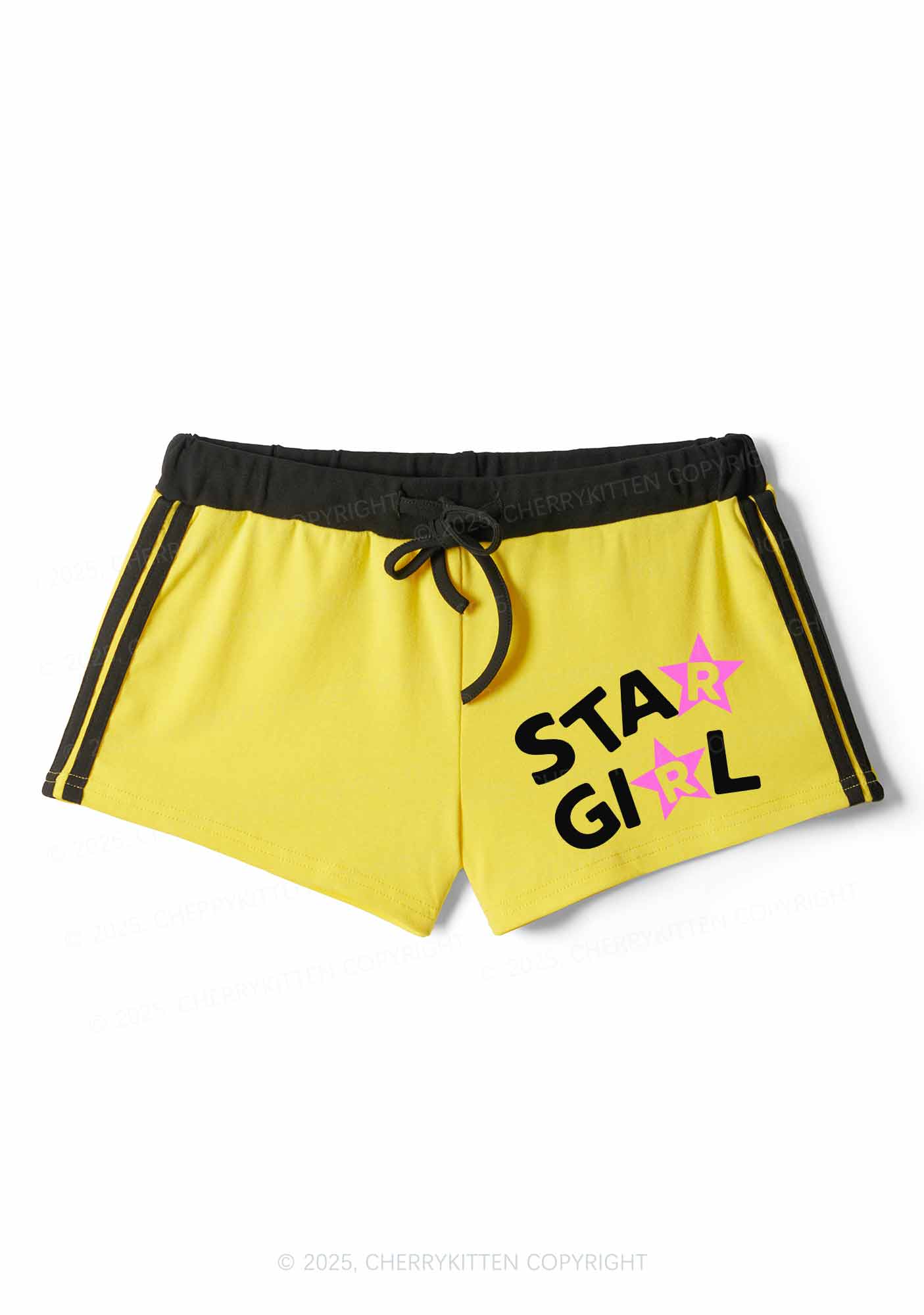 Star Girl Y2K Drawstring Mini Shorts Cherrykitten