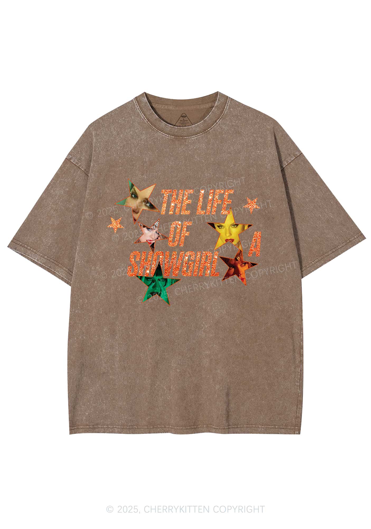 Star TS Photo Y2K Shirts Washed Tee Cherrykitten