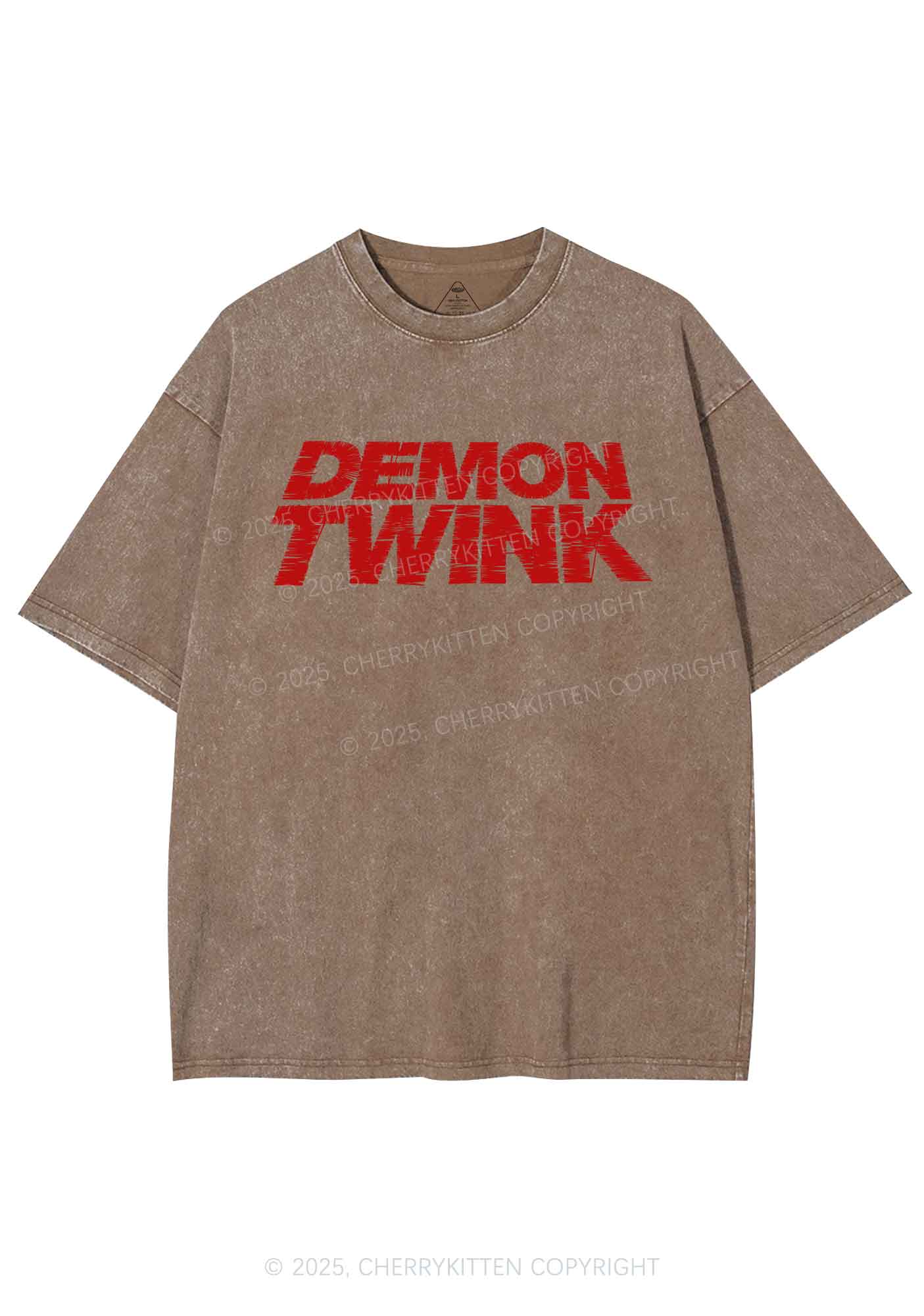 Demon Twink Pride Y2K Shirts Washed Tee Cherrykitten