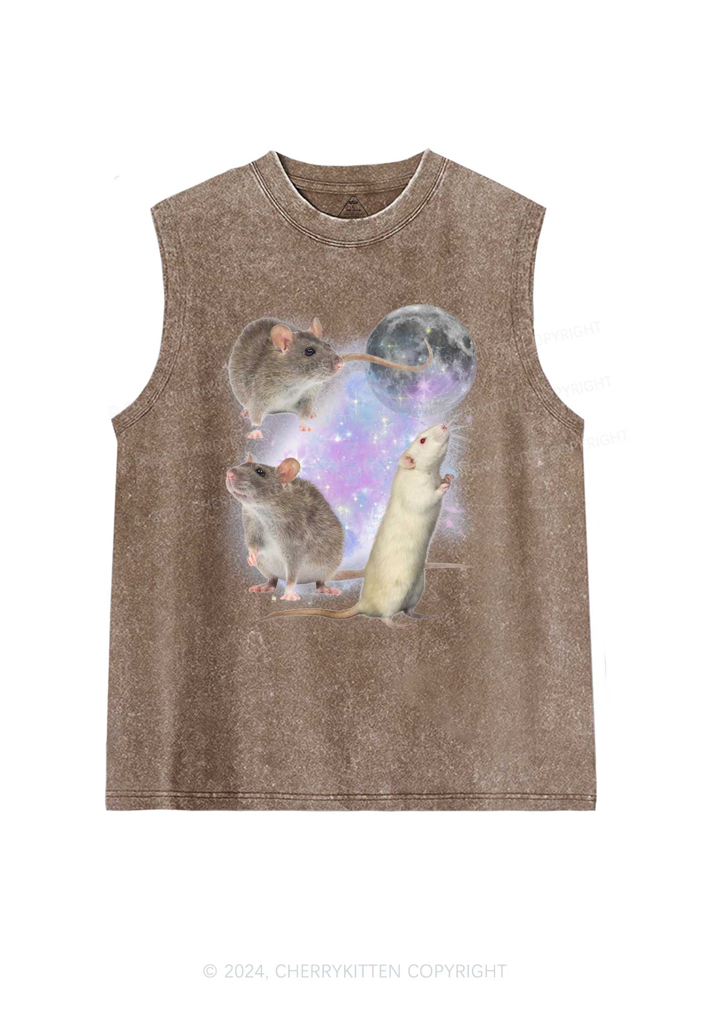 Three Rats Moon Y2K Washed Tank Cherrykitten