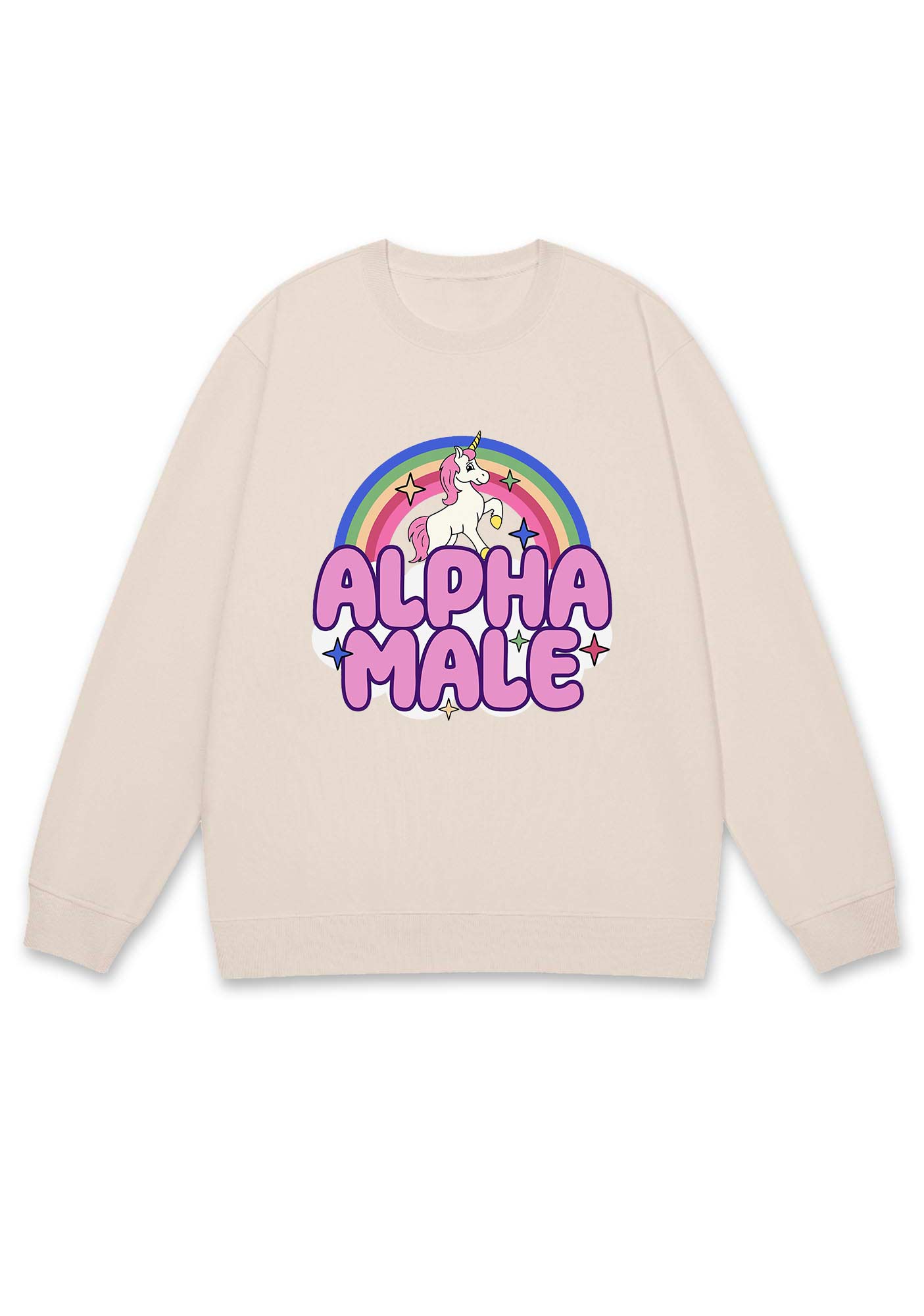 Rainbow Unicorn Alpha Male Y2K Sweatshirt