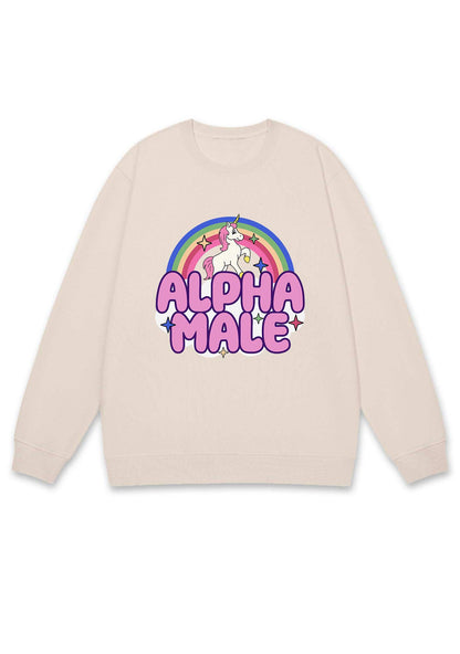 Rainbow Unicorn Alpha Male Y2K Sweatshirt