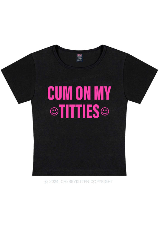 Cxm On My Txtties Y2K Baby Tee Cherrykitten