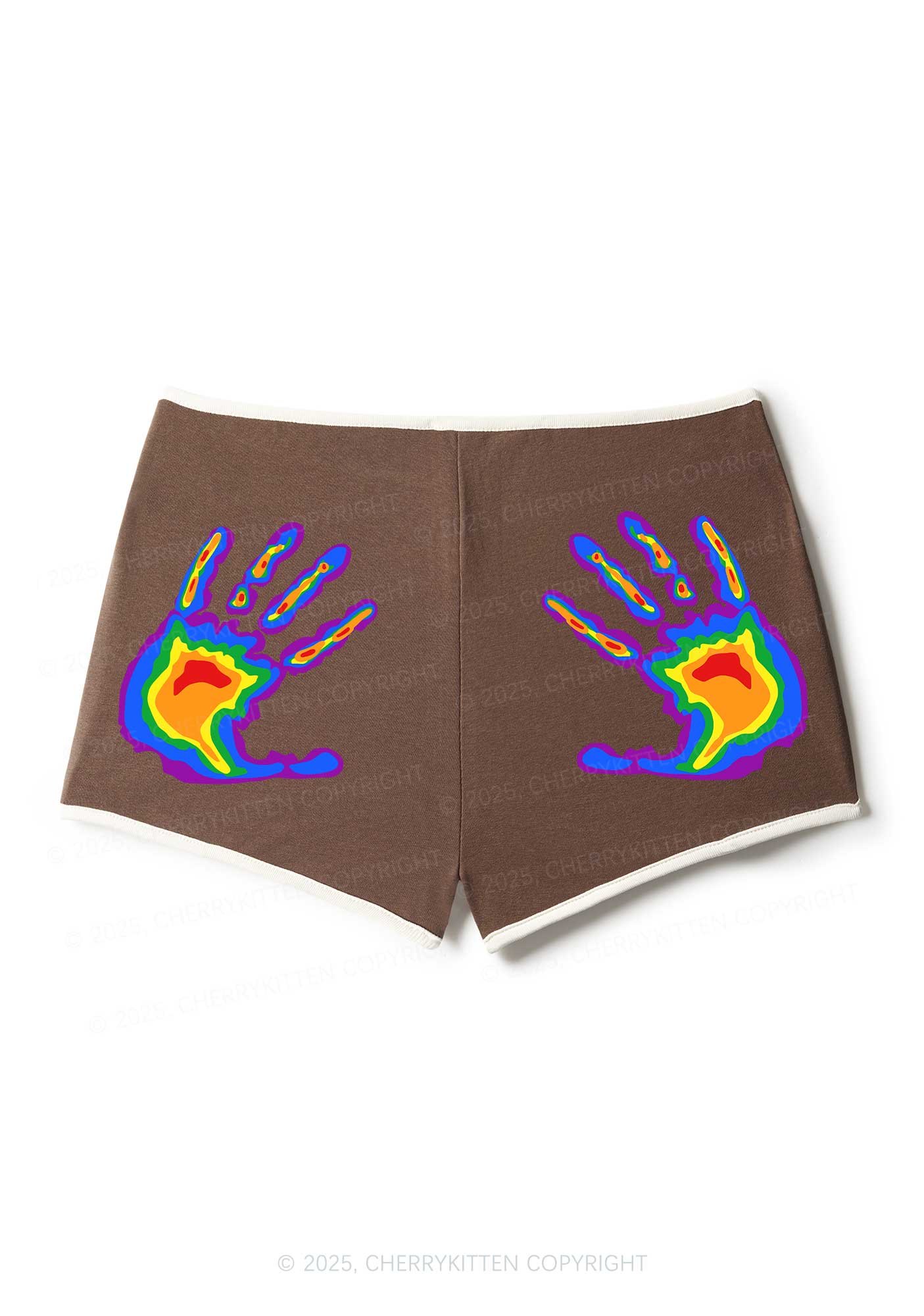 Thermal Hands Pride Y2K Booty Shorts Cherrykitten