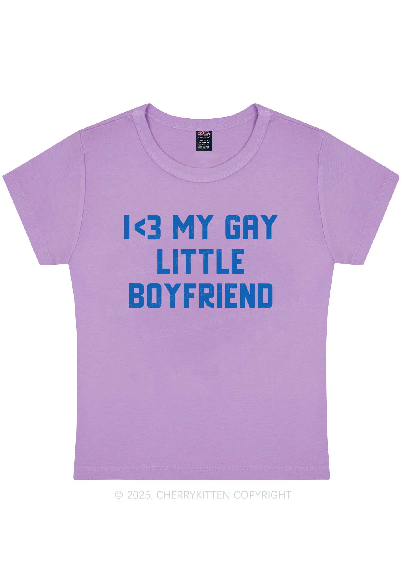 Love My Gay BF Pride Y2K Baby Tee Cherrykitten