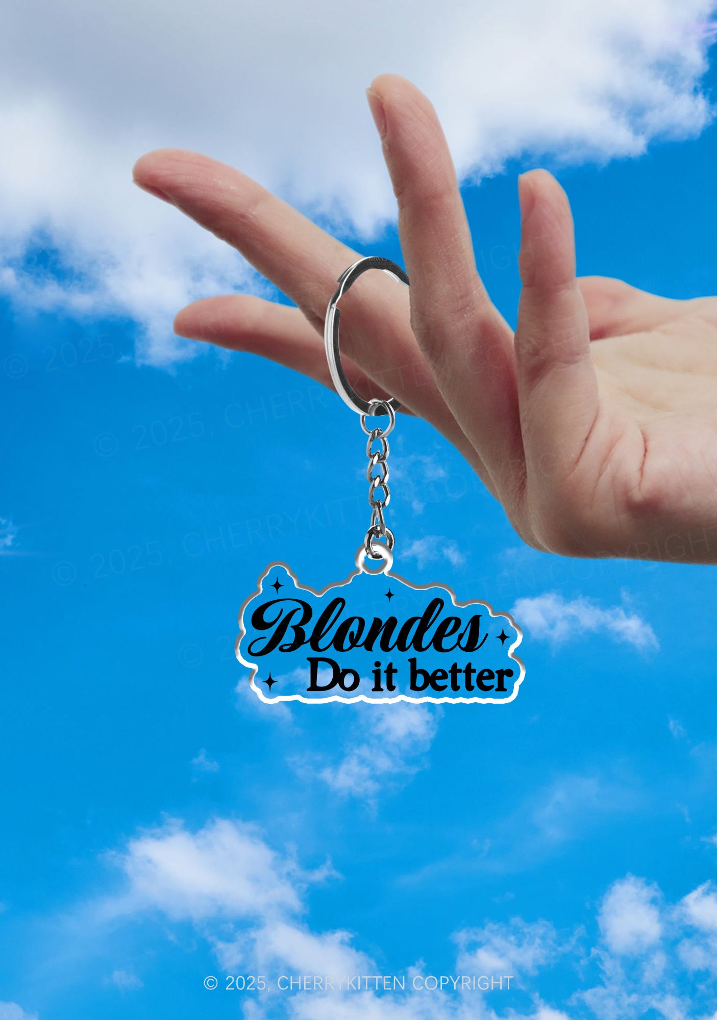 Blondes Do It Better 1Pc Y2K Keychain Cherrykitten