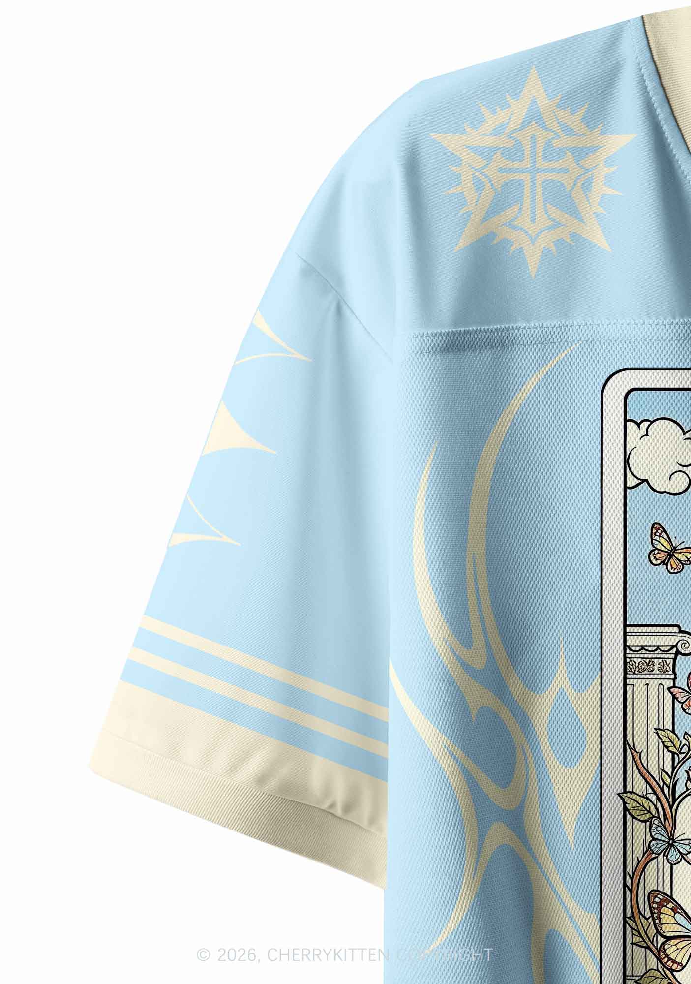 The Rat Y2K Crop Sport Jersey Shirts Cherrykitten
