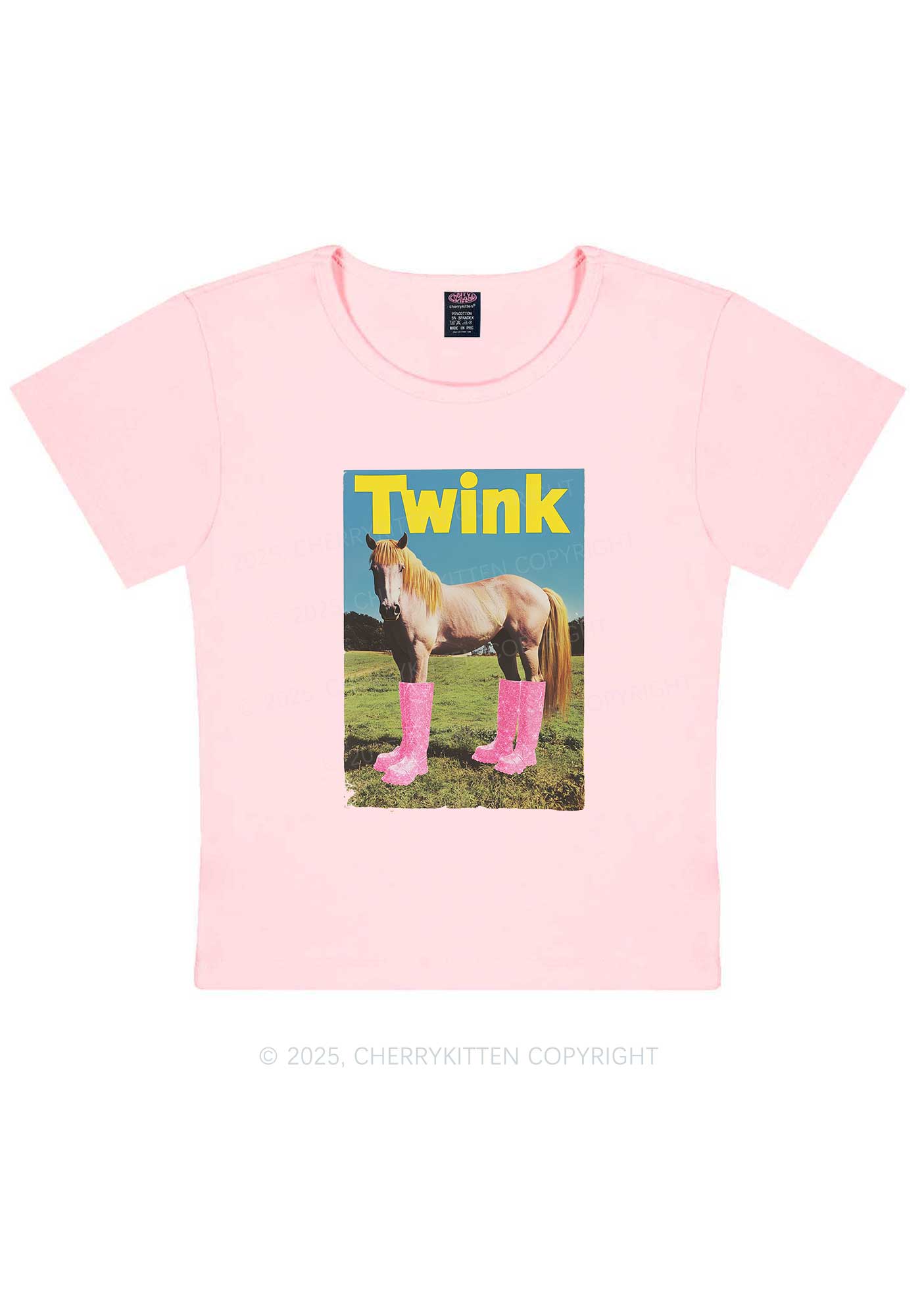 Twink Pony Pride Y2K Baby Tee Cherrykitten