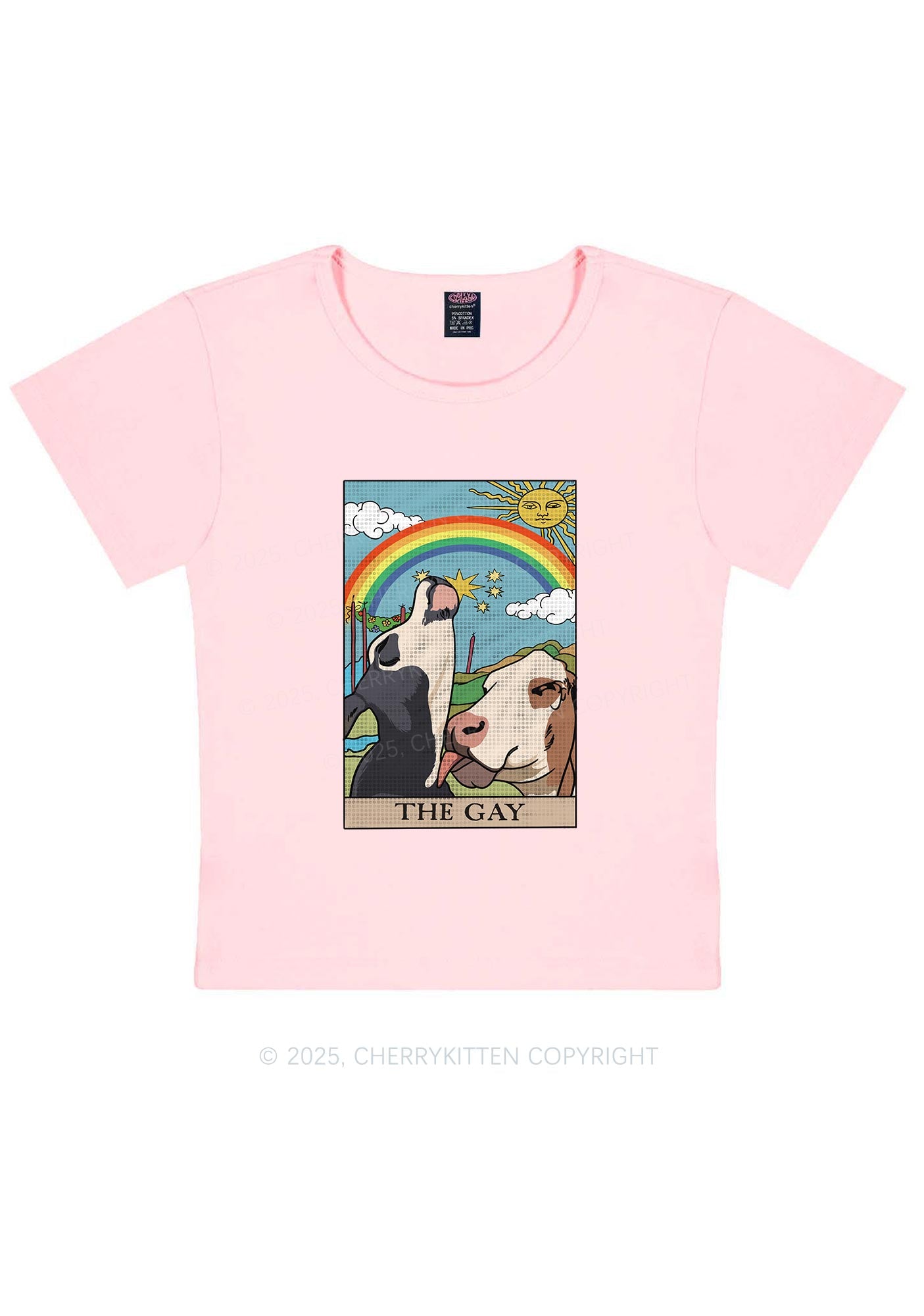 The Gay Pride Y2K Baby Tee Cherrykitten