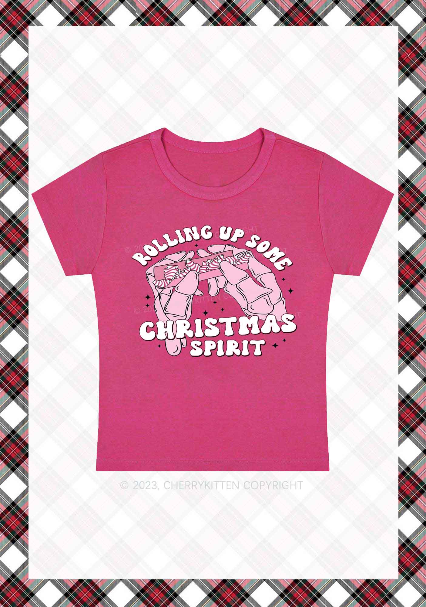 Rolling Up Some Christmas Spirit Baby Tee Cherrykitten