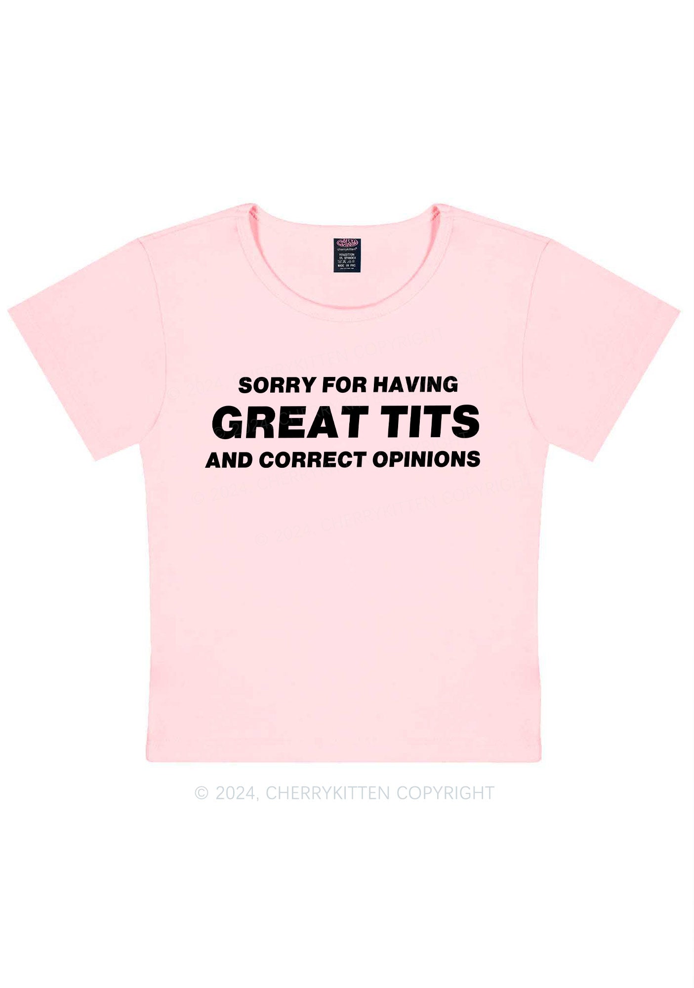 Sorry For Having Correct Opinions Y2K Baby Tee