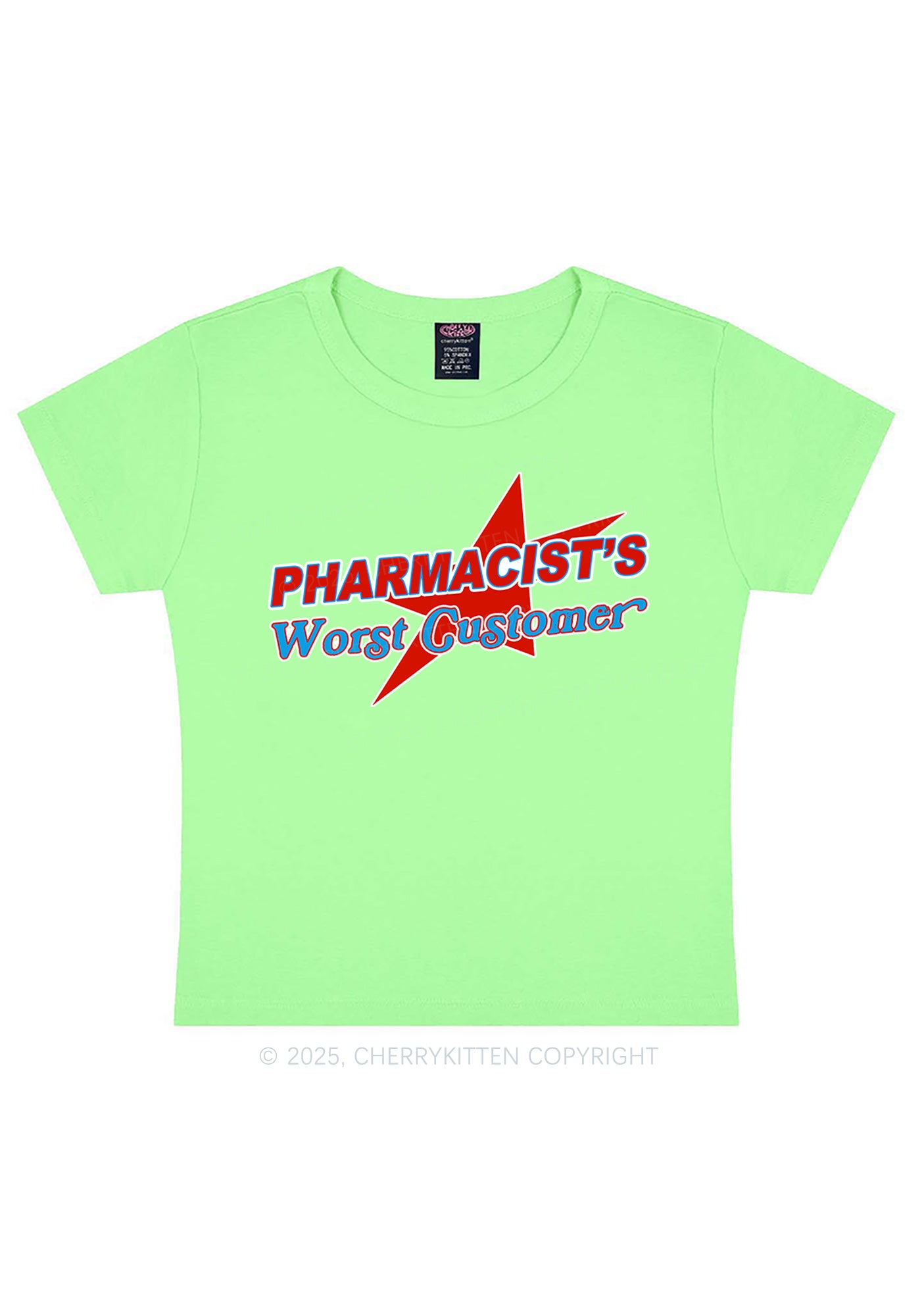 Pharmacists Worst Customer Y2K Baby Tee Cherrykitten