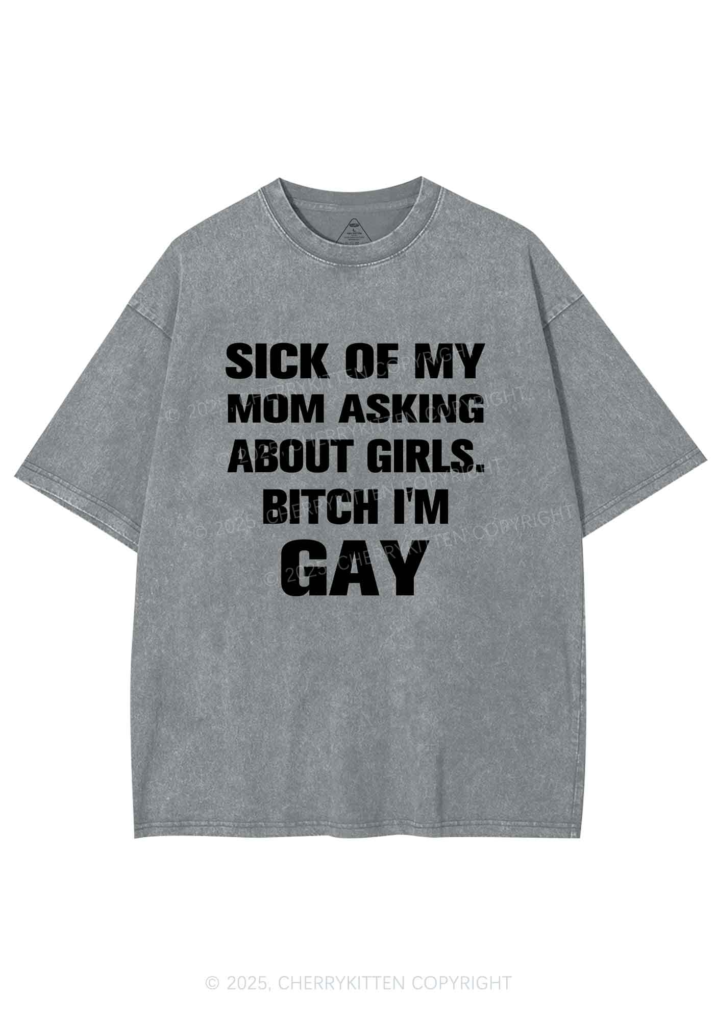 Bxxch Im Gay Pride Y2K Shirts Washed Tee Cherrykitten