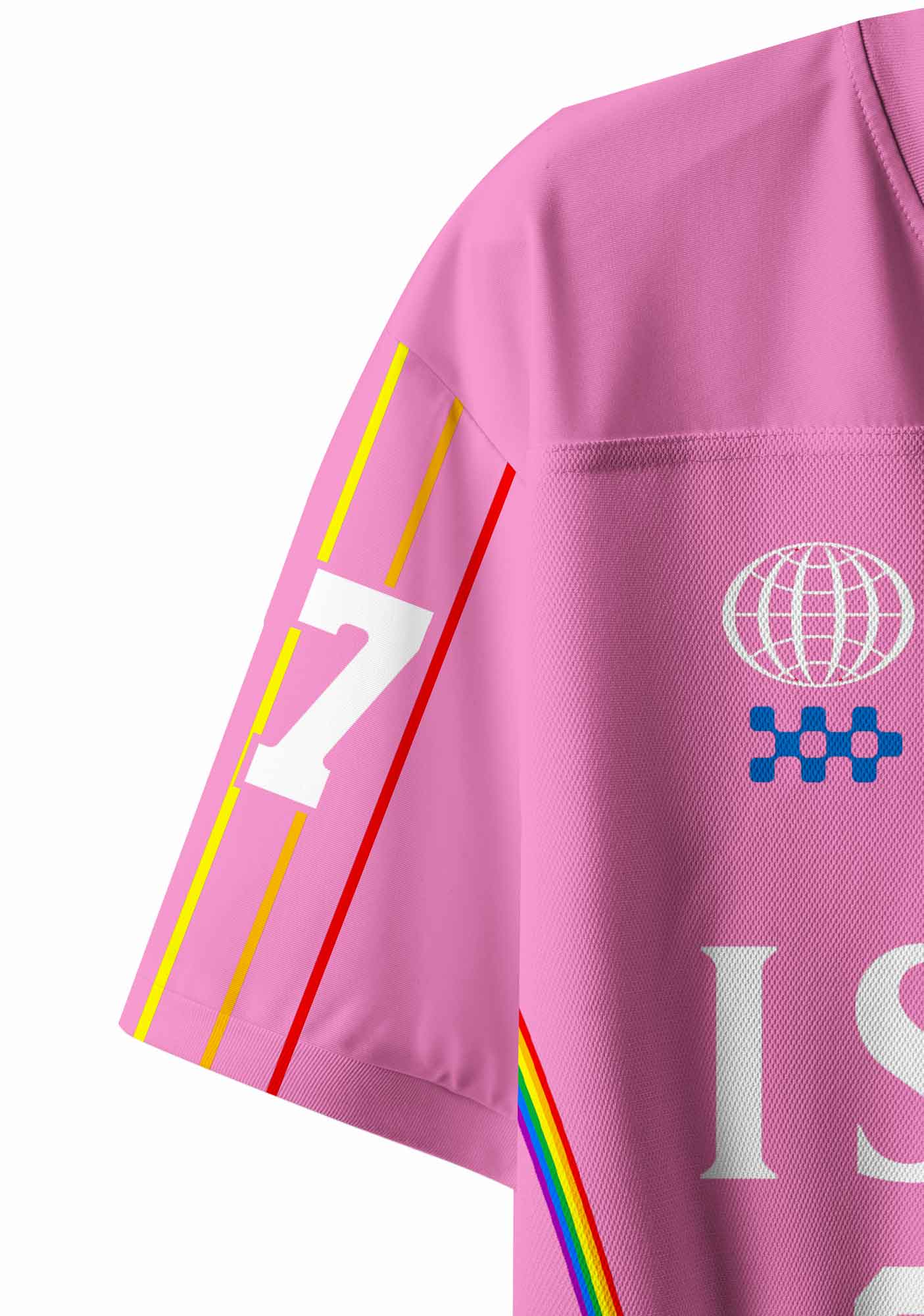 Pink I Suffer From Gay Thoughts Pride Y2K Crop Sport Jersey Shirts Cherrykitten