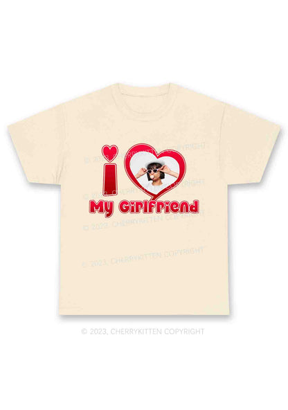 Custom Boyfriend&Girlfriend Red Heart Chunky Shirt