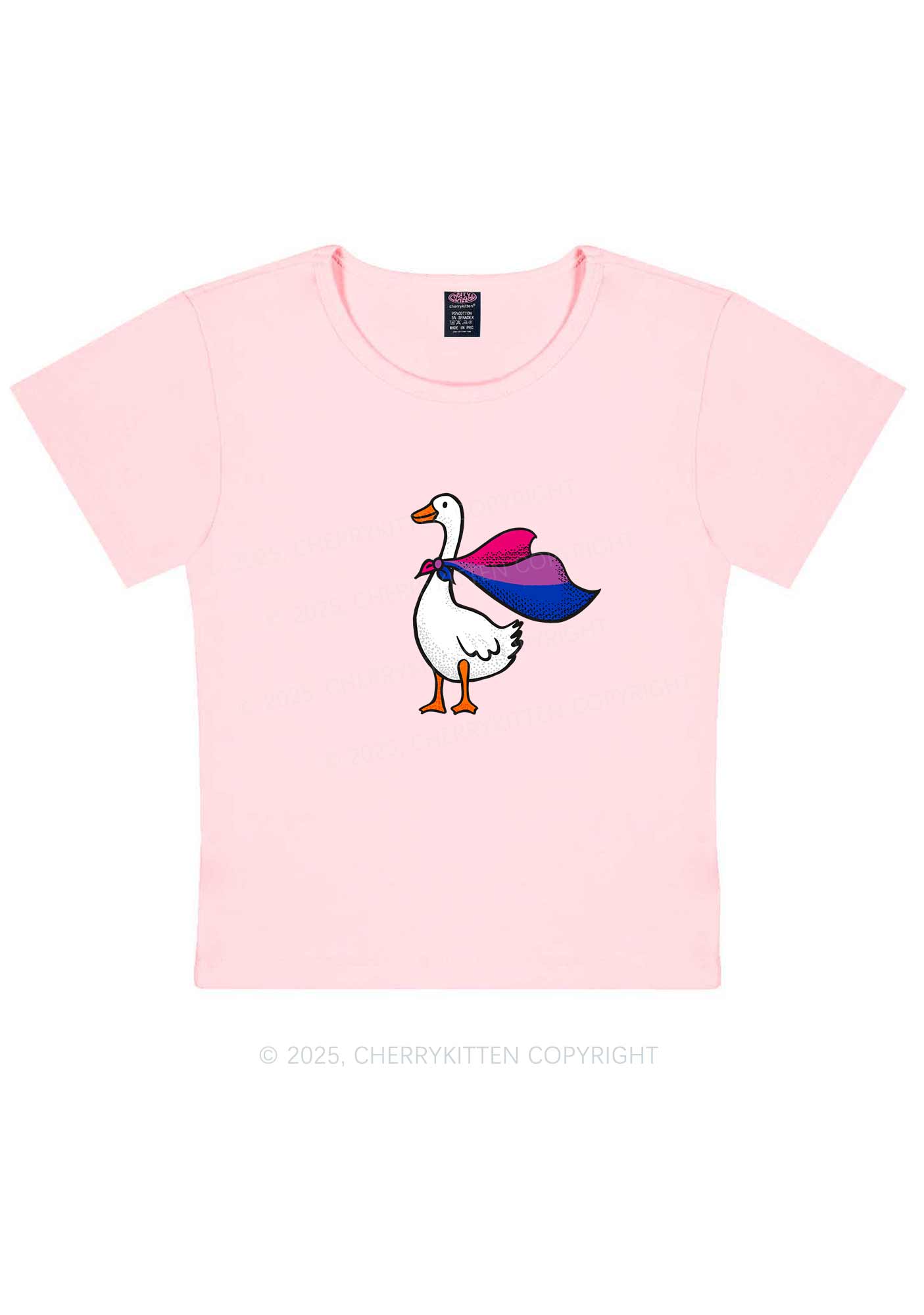 Bisexual Goose Pride Y2K Baby Tee Cherrykitten