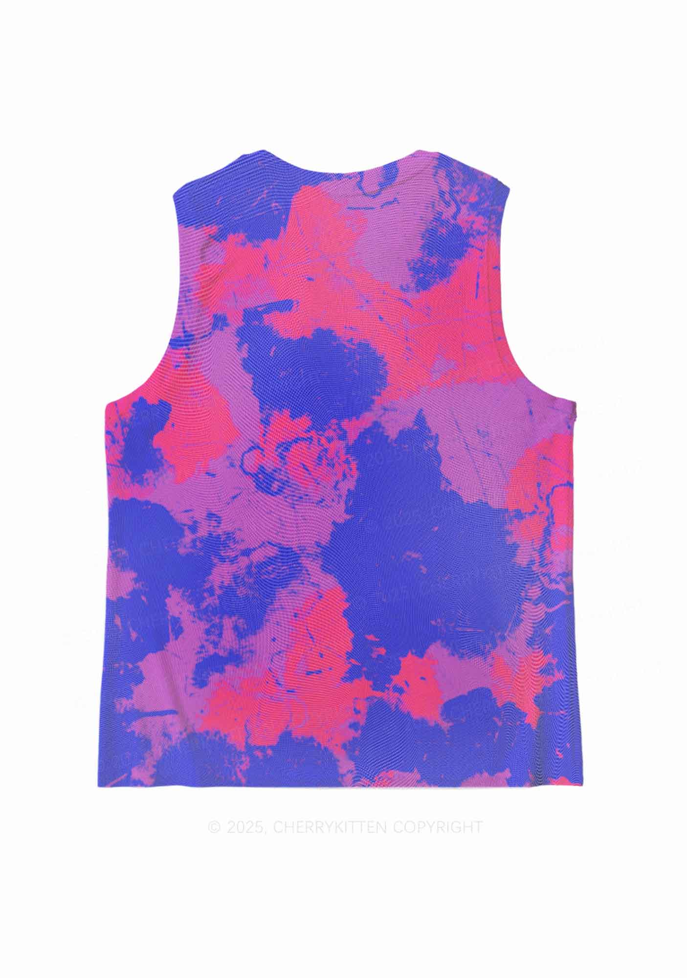 Bisexual Ink Pride Y2K Mesh Muscle Tank Cherrykitten