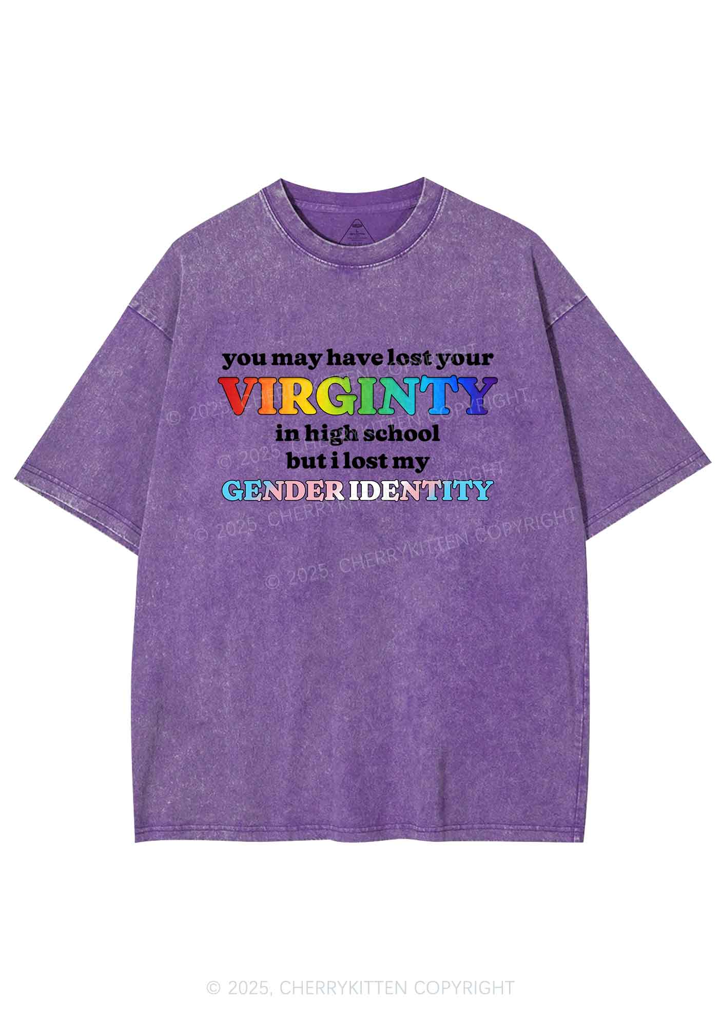 I Lost My Gender Identity Pride Y2K Shirts Washed Tee Cherrykitten