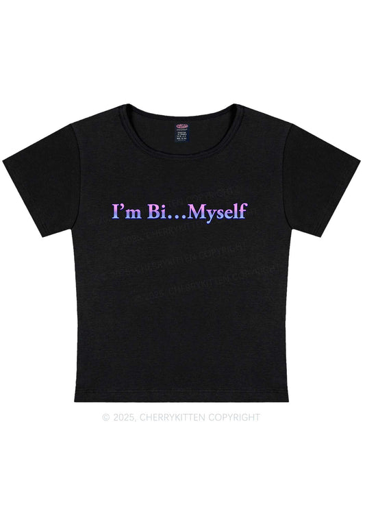 Im Bi Myself Pride Y2K Baby Tee Cherrykitten