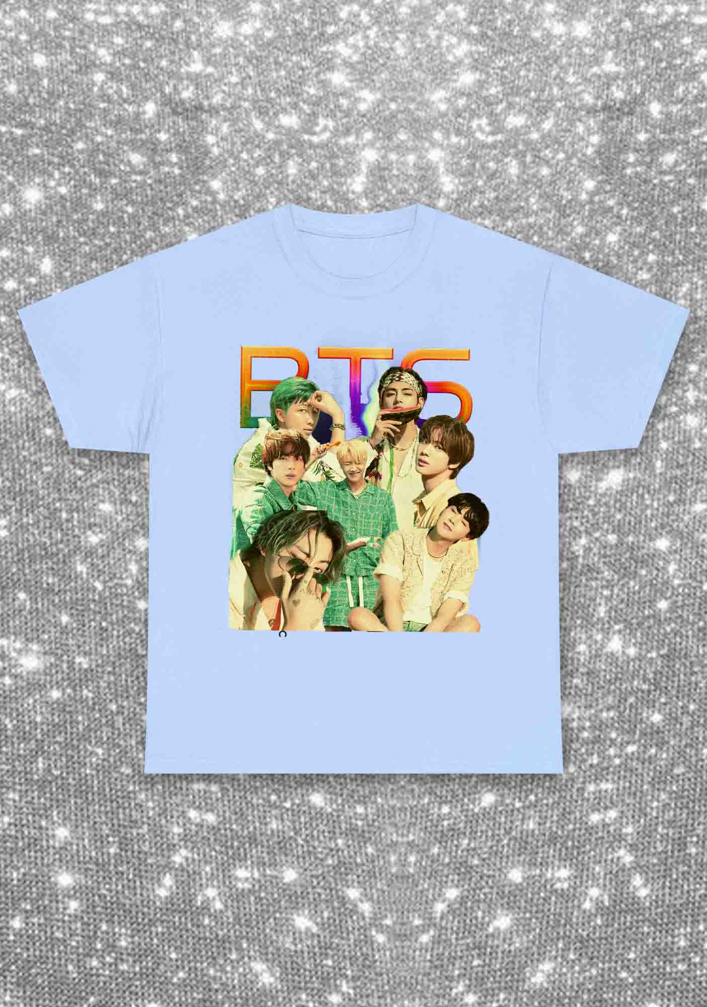 Rainbow Bangtan Kpop Y2K Chunky Shirt Cherrykitten