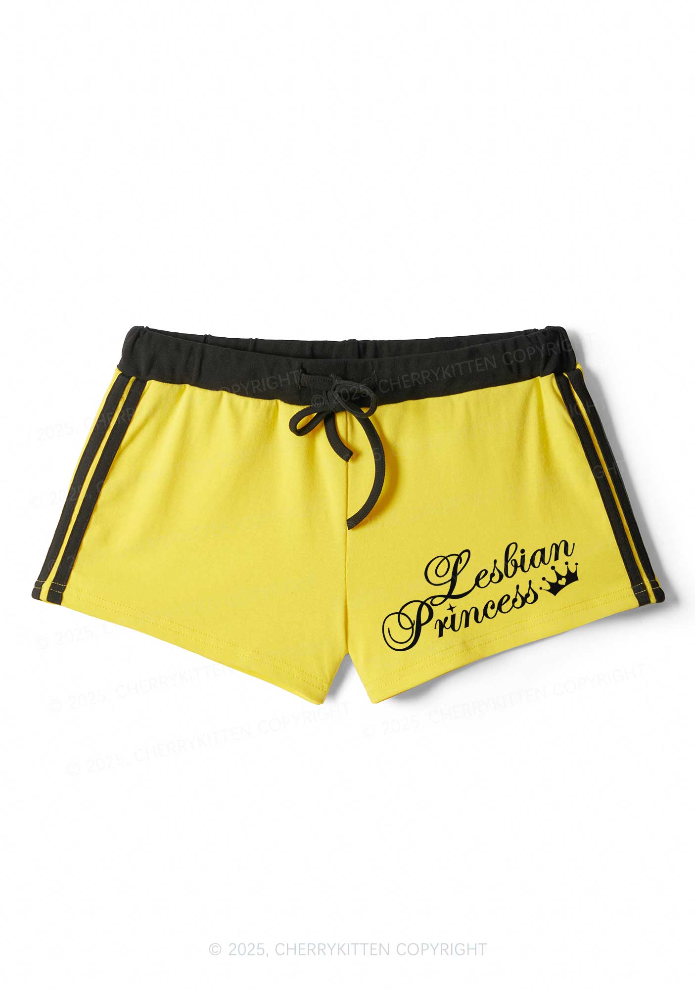 Lesbian Princess Y2K Drawstring Mini Shorts Cherrykitten