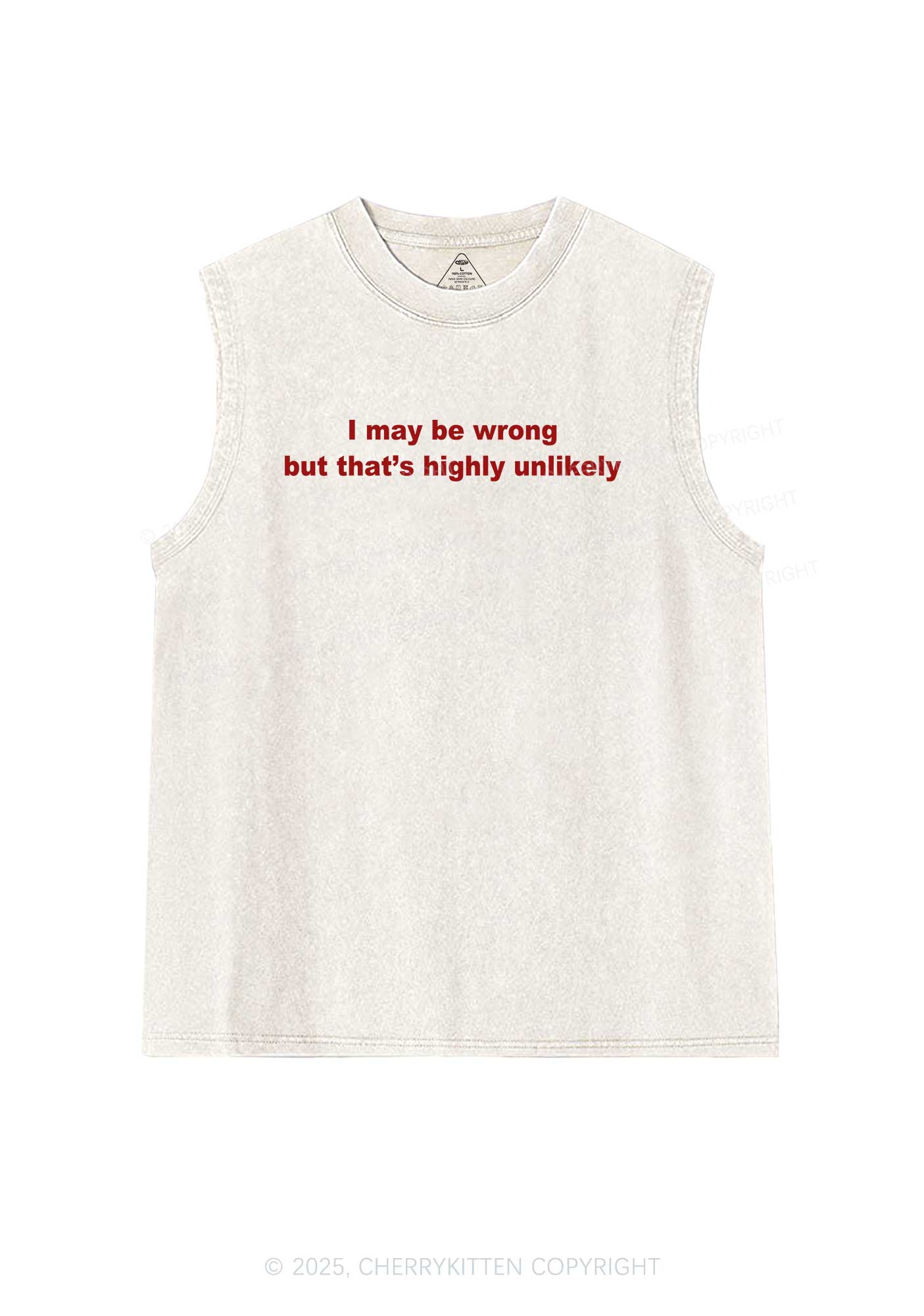 Highly Unlikely Y2K Washed Tank Cherrykitten