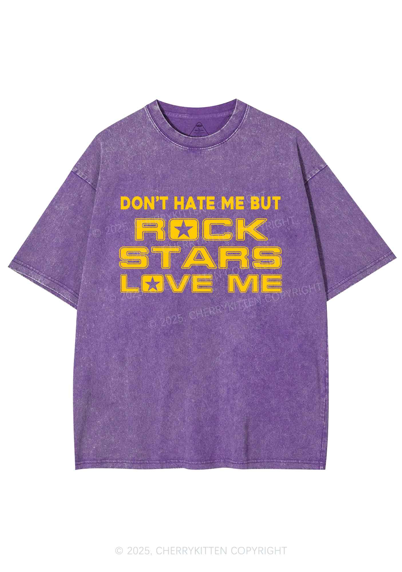 Rock Stars Love Me Y2K Shirts Washed Tee Cherrykitten