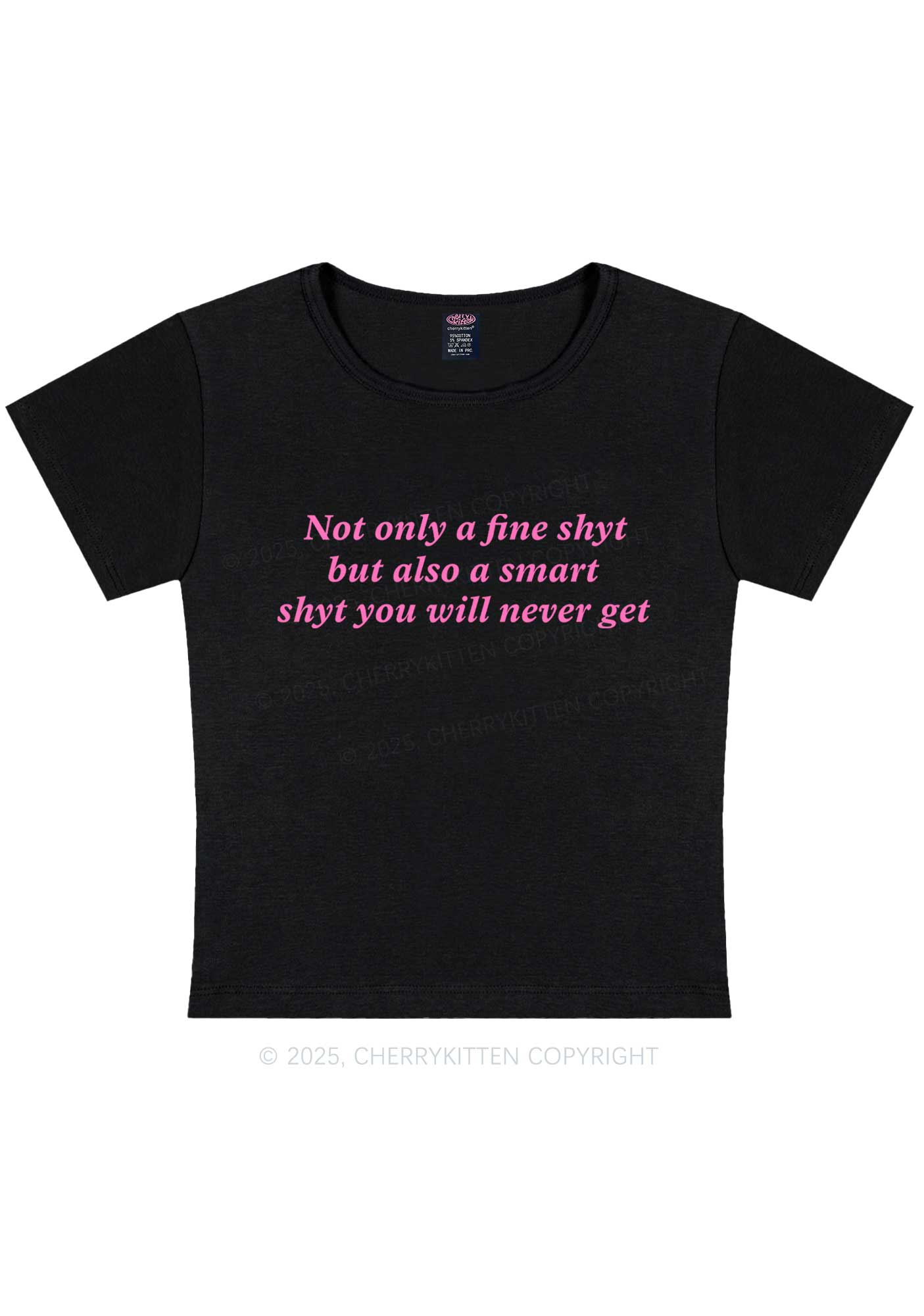 Not Only Fine Shyt Y2K Baby Tee Cherrykitten