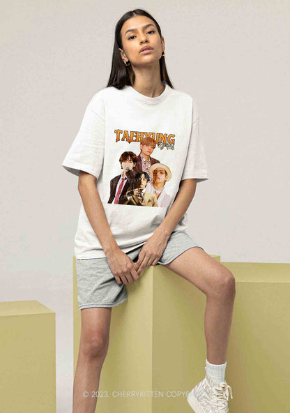 Korean Singer Taehyung Kpop Y2K Chunky Shirt Cherrykitten
