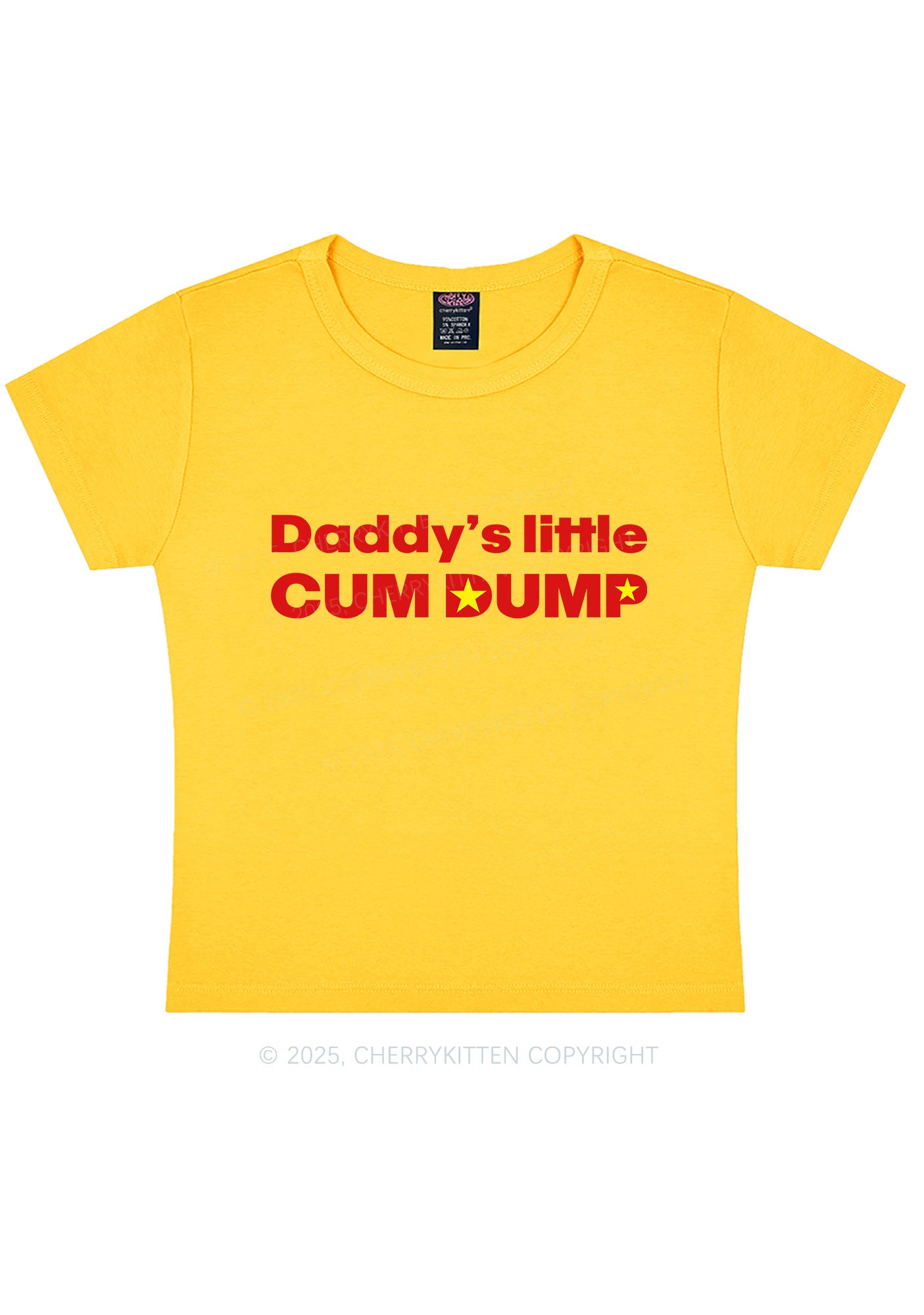 Daddys Little Cum Dump Y2K Baby Tee Cherrykitten