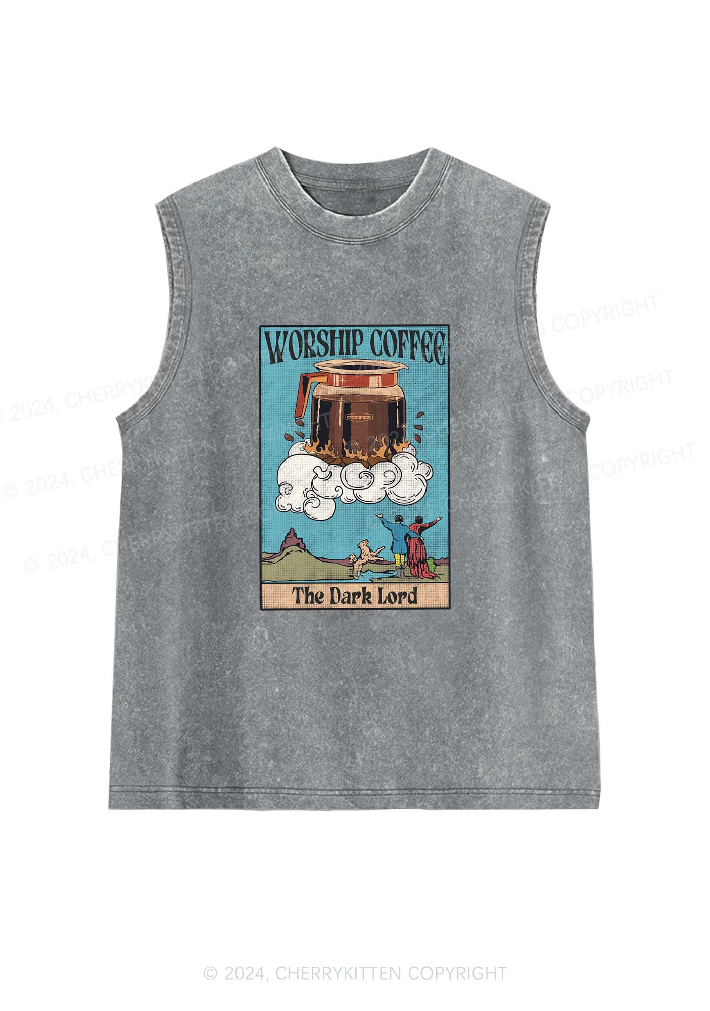 Worship Coffee Y2K Washed Tank Cherrykitten
