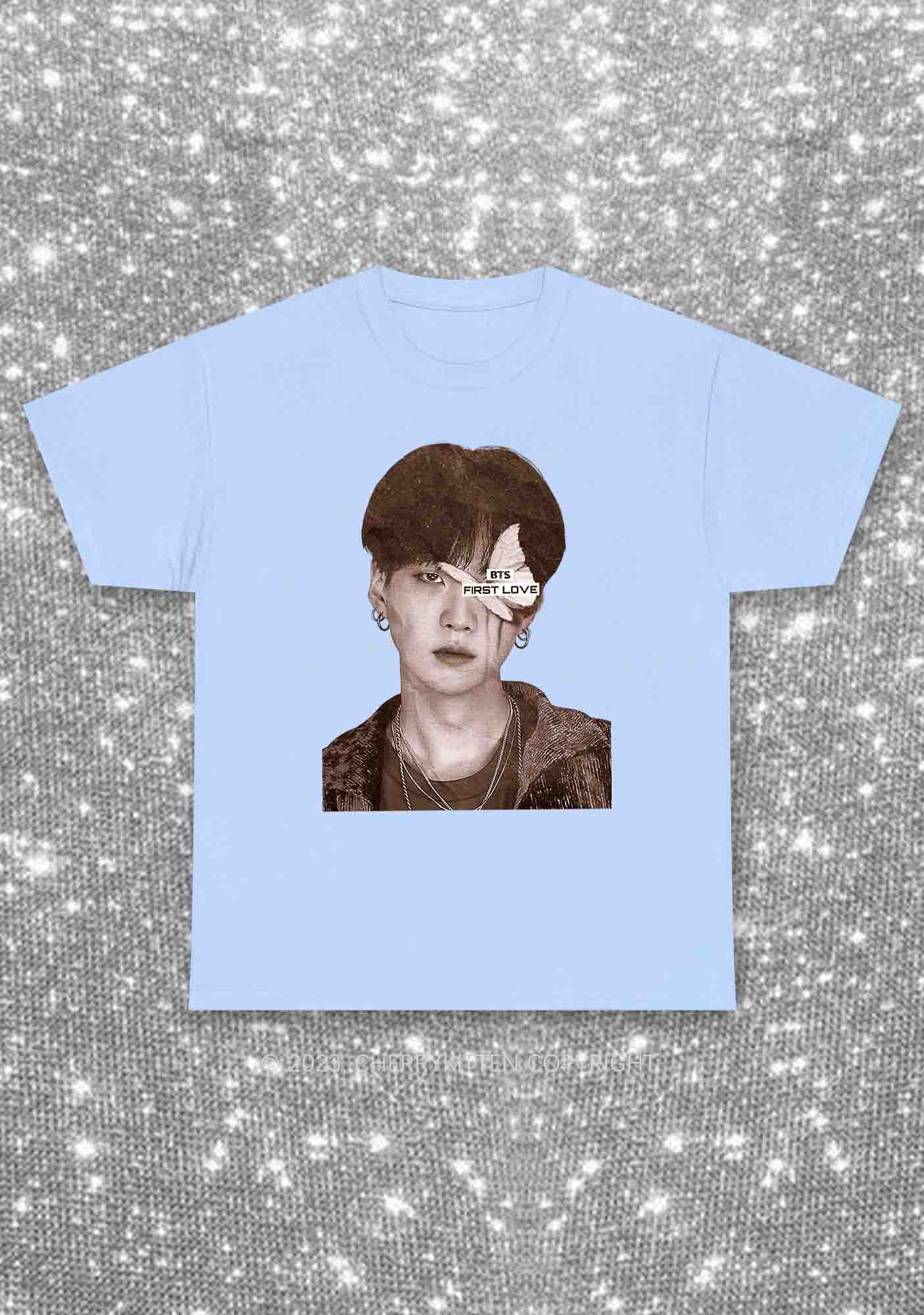 Bangtan First Love Kpop Y2K Chunky Shirt Cherrykitten