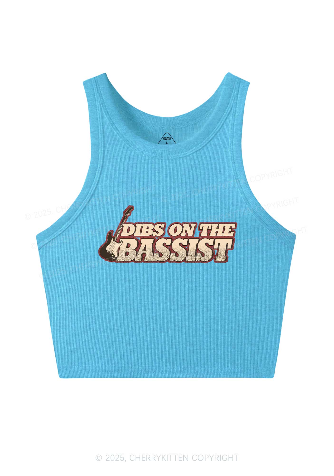 Dibs On The Bassist Y2K Crop Tank Top Cherrykitten