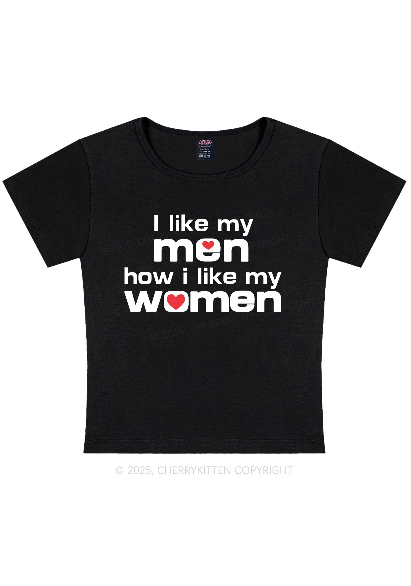 I Like My Men Pride Y2K Baby Tee Cherrykitten