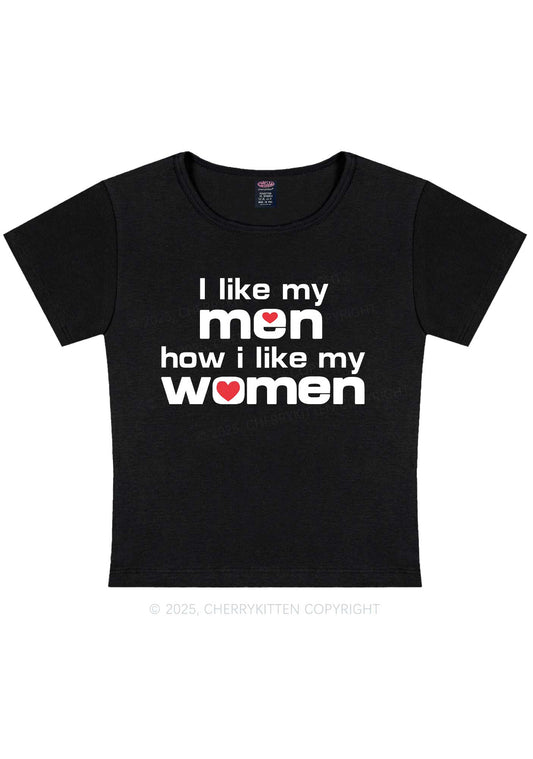 I Like My Men Pride Y2K Baby Tee Cherrykitten