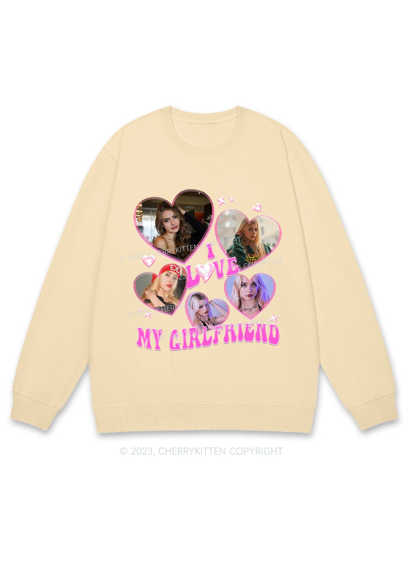 Custom BF&GF Photos Y2K Sweatshirt Cherrykitten