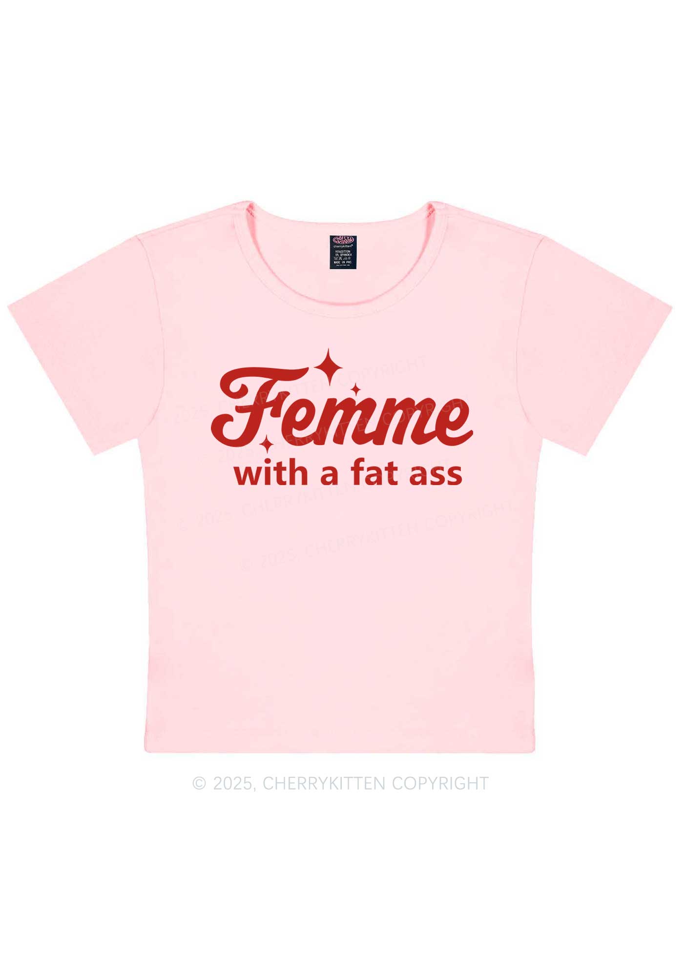 Femme With Fat Axx Pride Y2K Baby Tee Cherrykitten