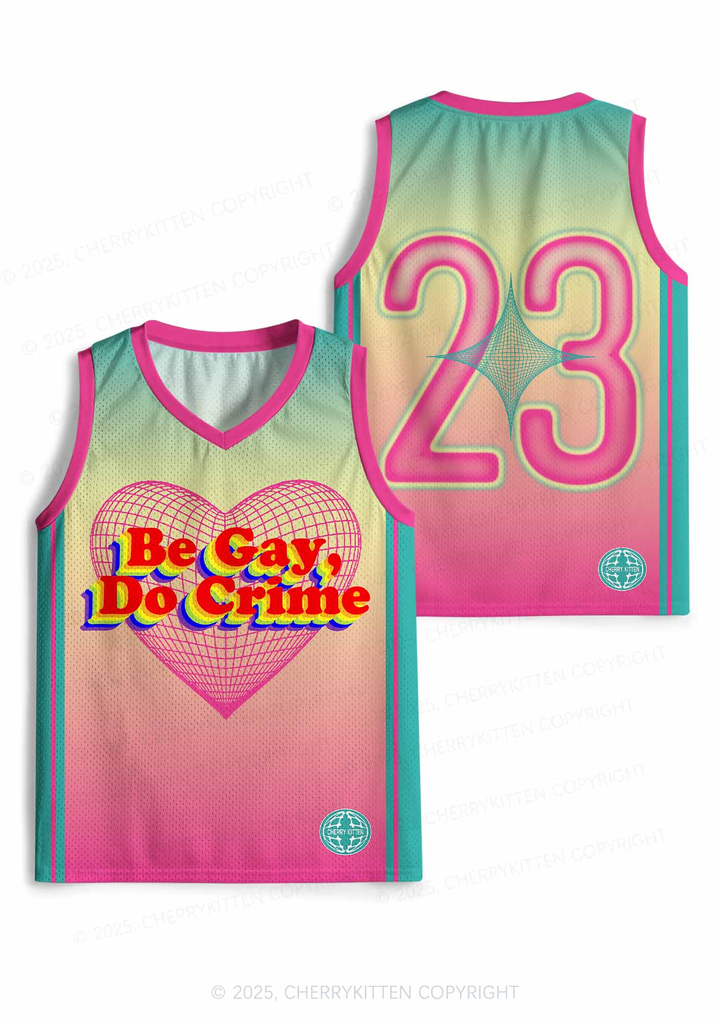 Custom Be Gay Do Crxme Pride Y2K Sport Jersey Tank Cherrykitten