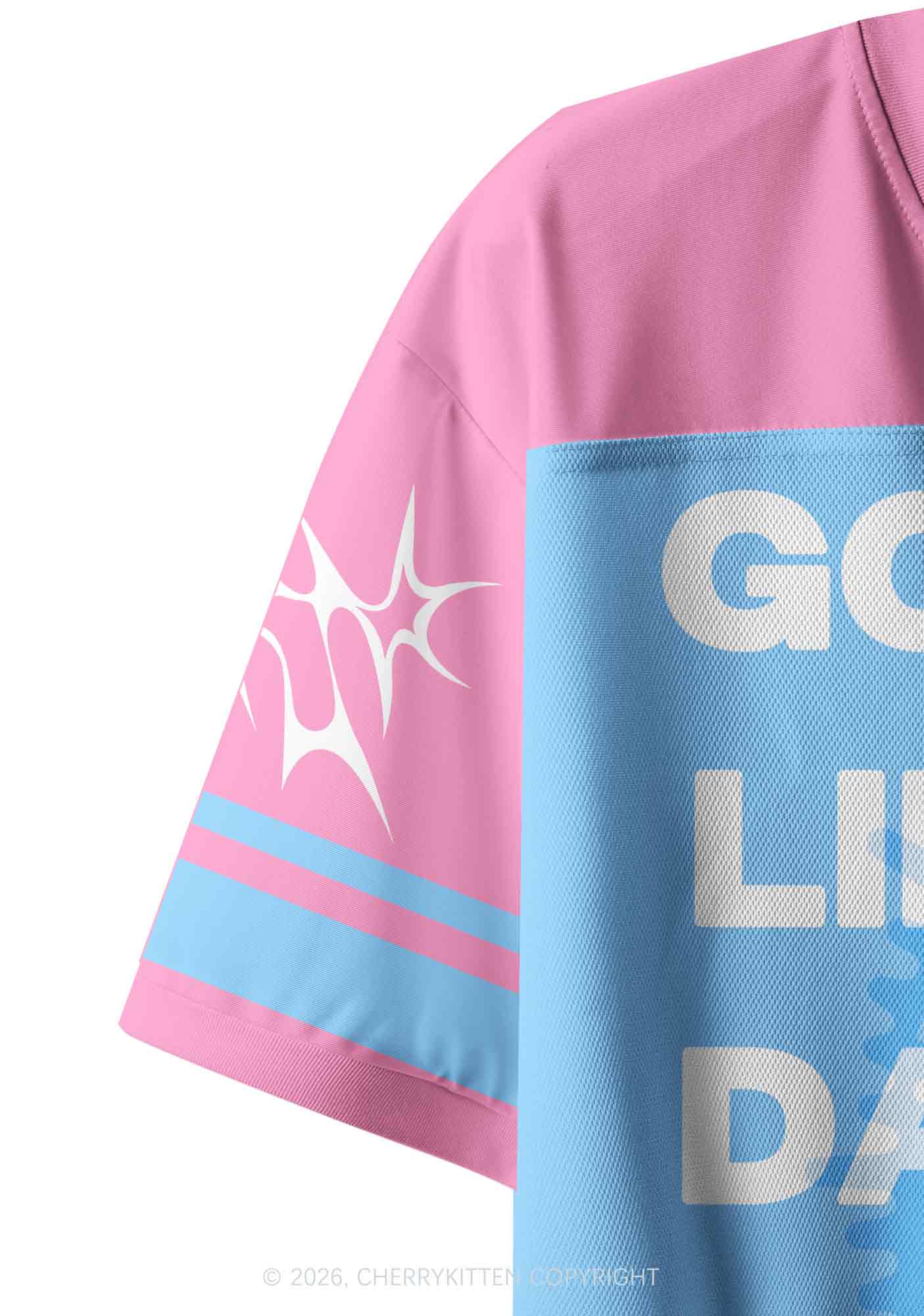 God Is A DJ Y2K Crop Sport Jersey Shirts Cherrykitten