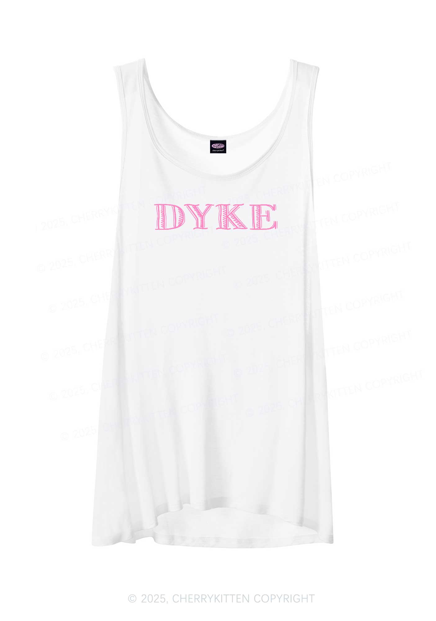DYKE Pride Y2K Sheer Boyfriend Tank Cherrykitten