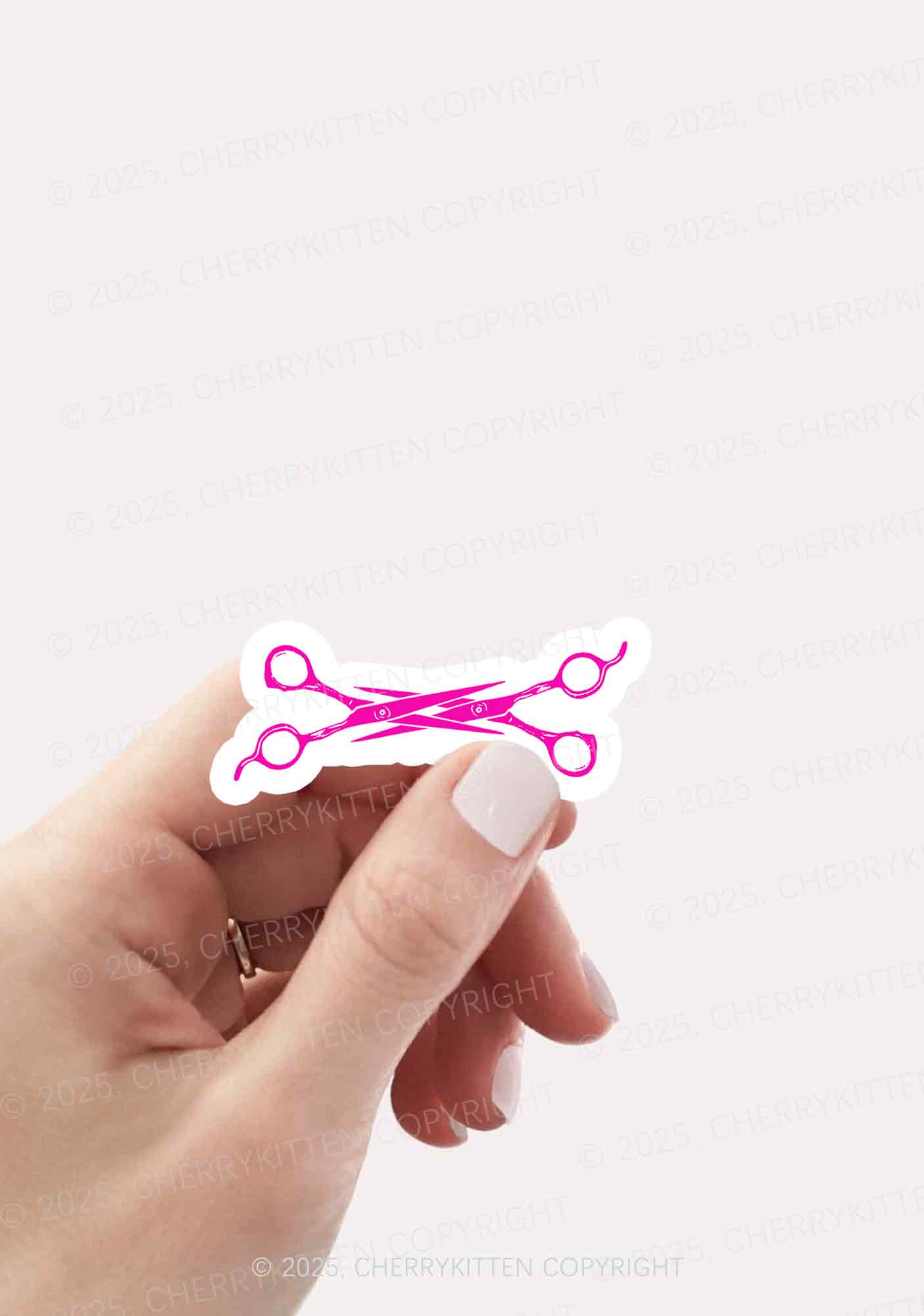 Pink Scissor Pride 1Pc Y2K Sticker Cherrykitten