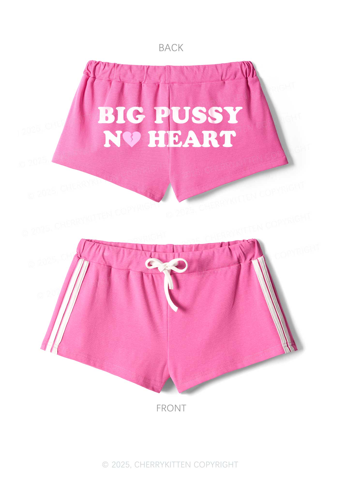 Big Puxxy No Heart Y2K Drawstring Mini Shorts Cherrykitten