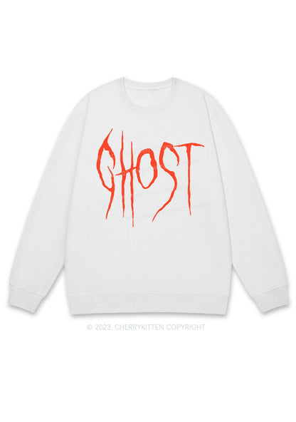 Bloodstain Ghost Halloween Y2K Sweatshirt Cherrykitten