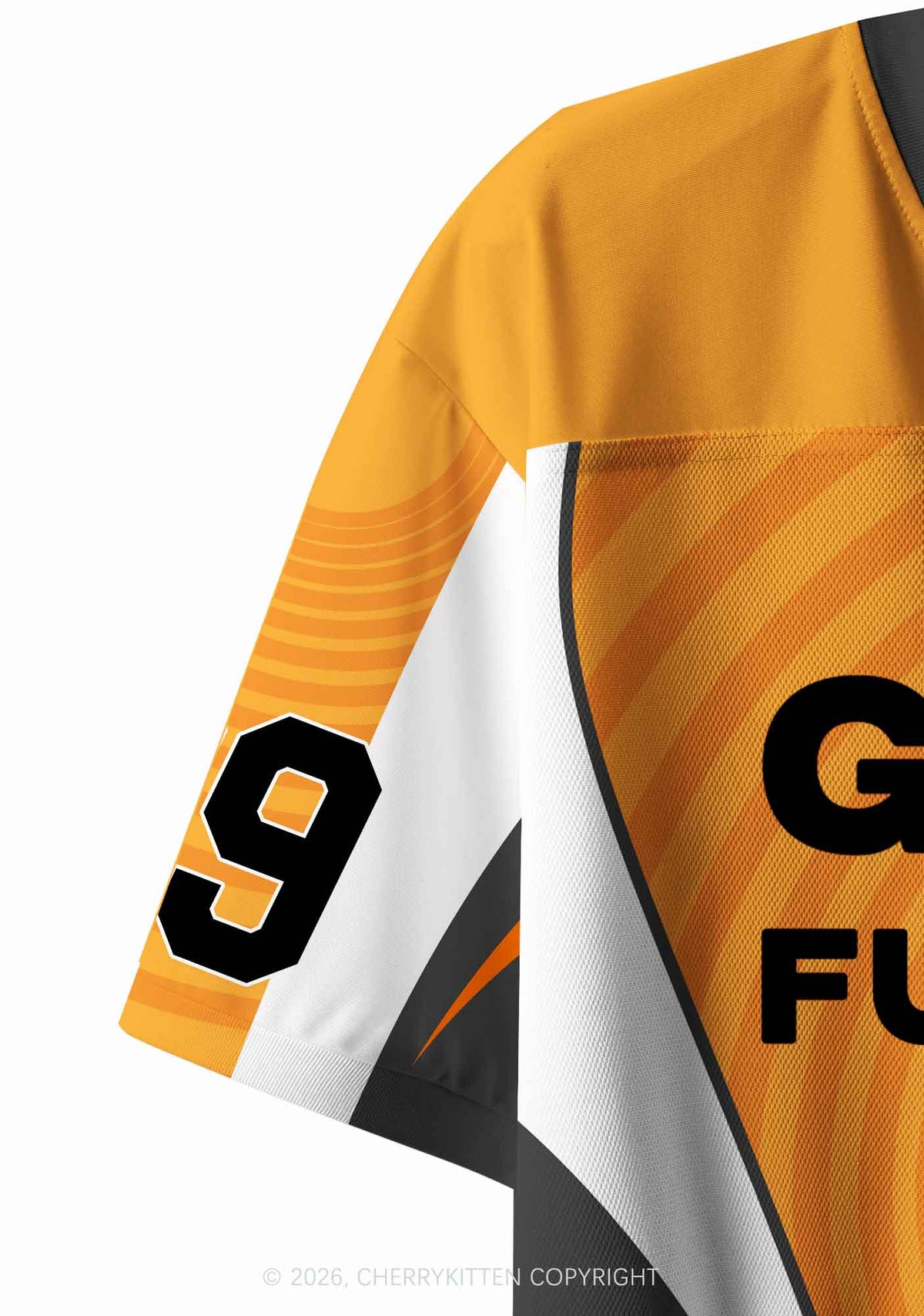 Orange Gingers Fxxk Better Y2K Crop Sport Jersey Shirts Cherrykitten