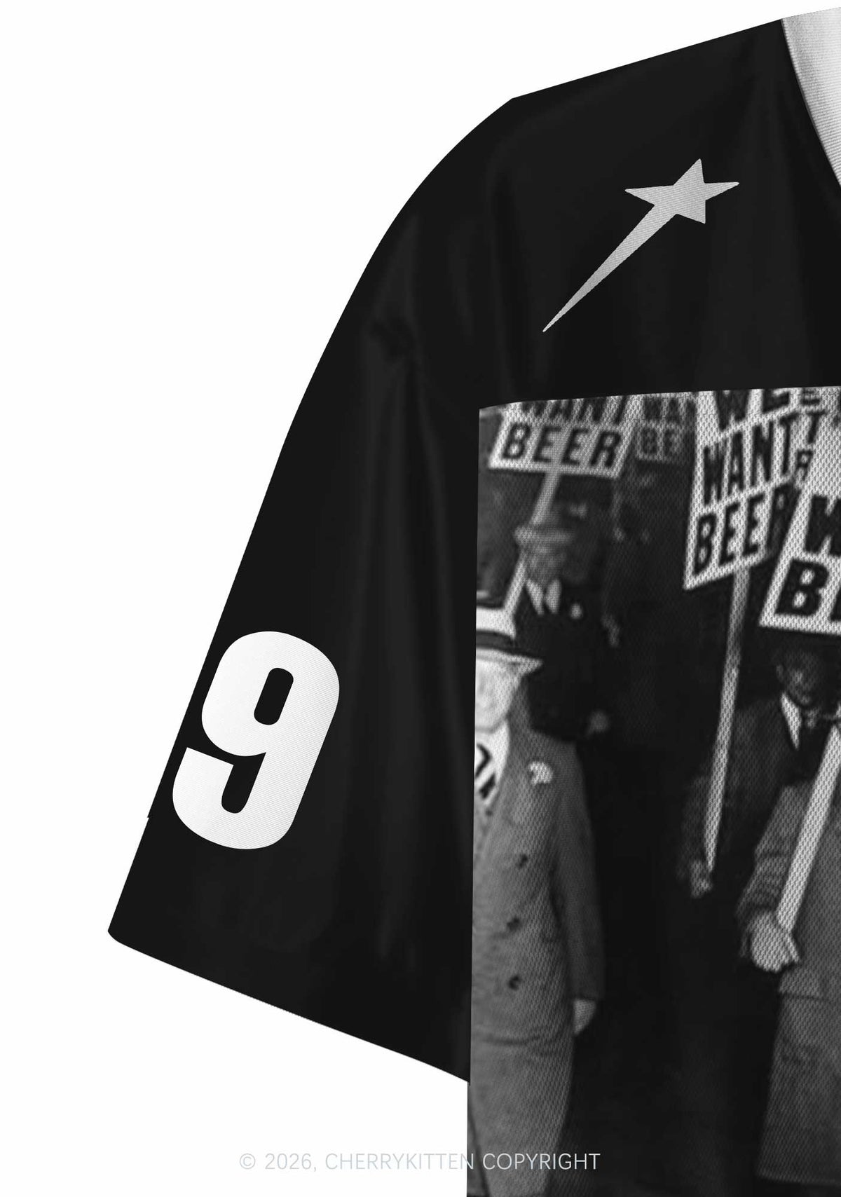 We Want Beer Y2K Crop Sport Jersey Shirts Cherrykitten