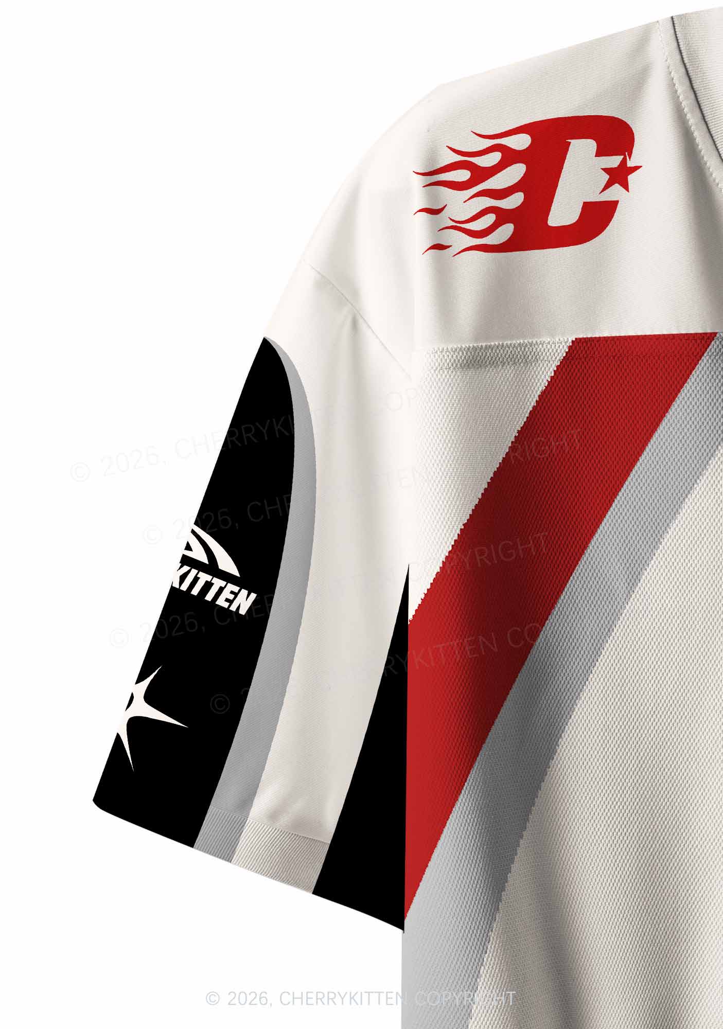 Off White He Him Hole Pride Y2K Crop Sport Jersey Shirts Cherrykitten