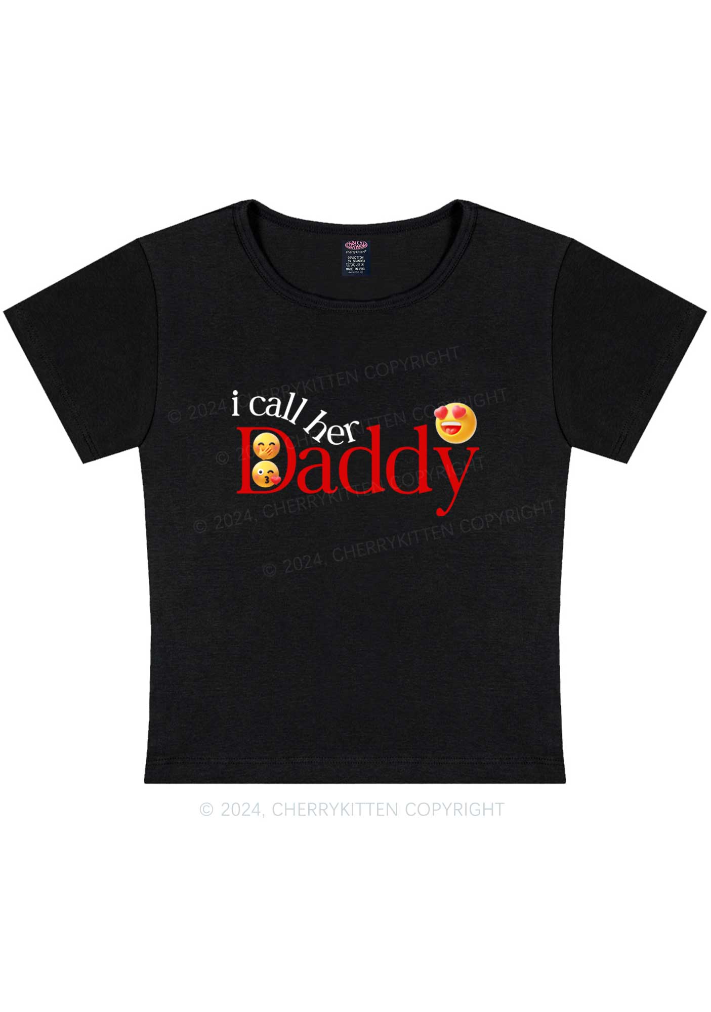 Curvy Call Her Daddy Y2K Baby Tee Cherrykitten
