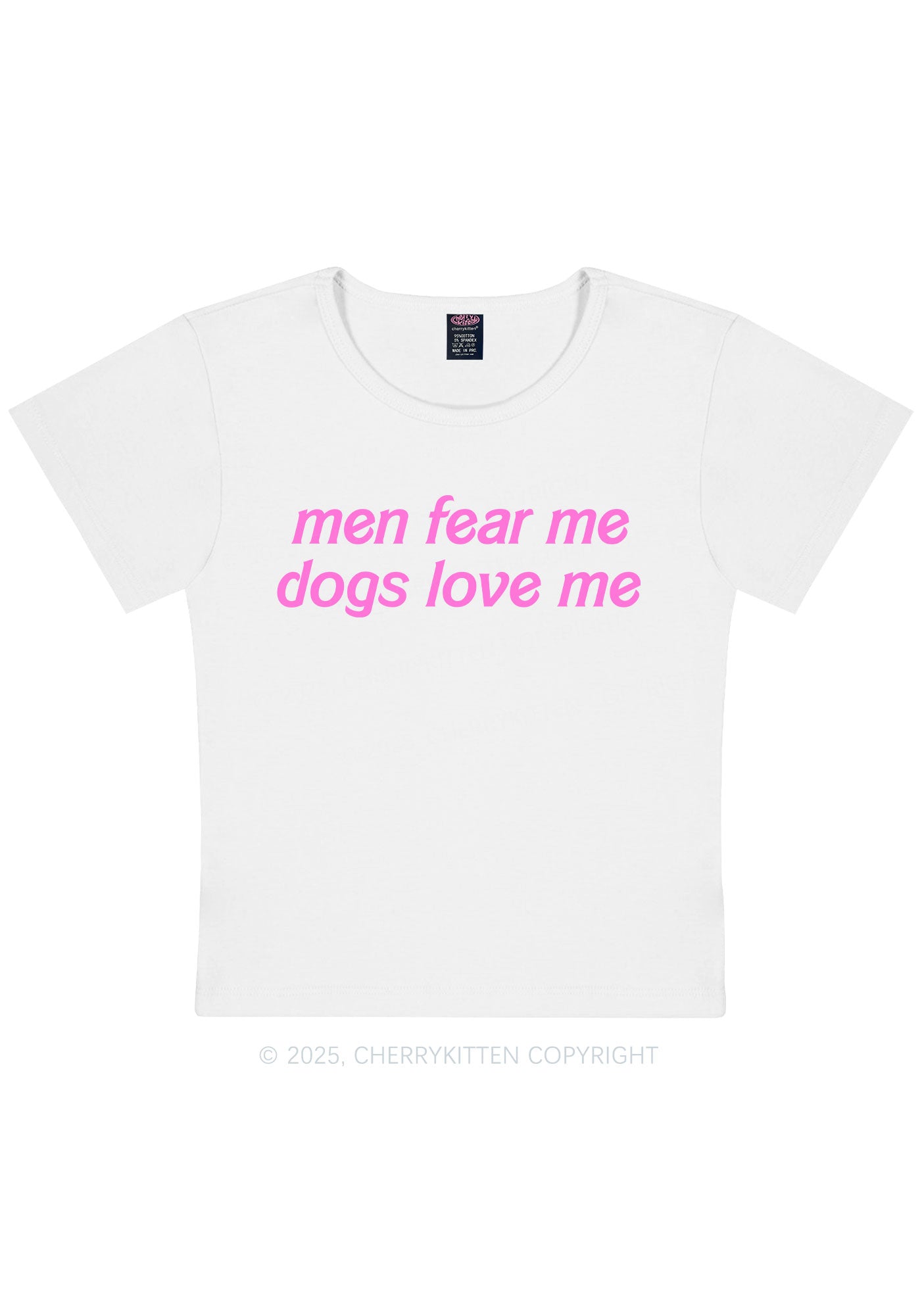 Men Fear Me Y2K Baby Tee Cherrykitten
