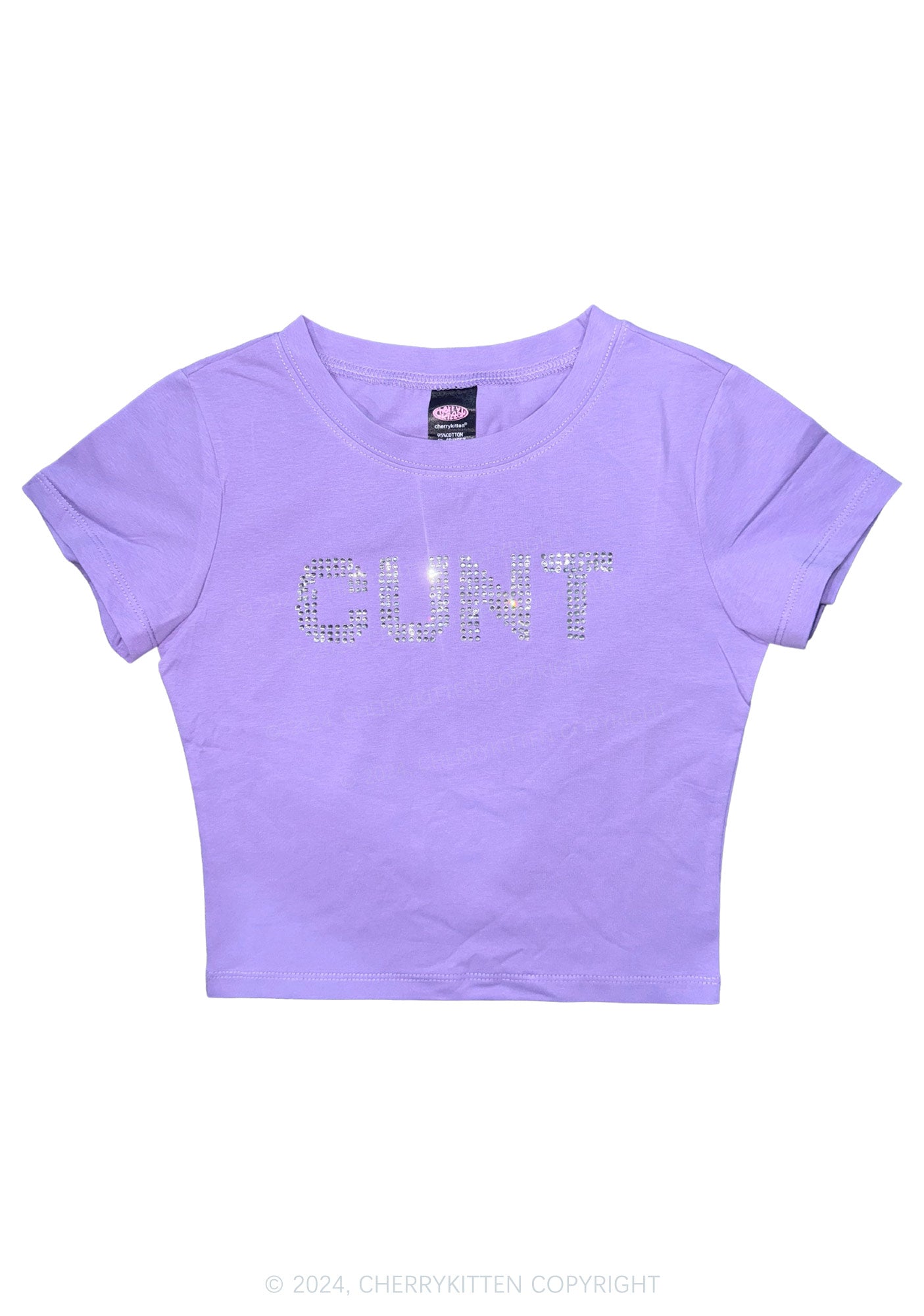 Curvy Rhinestone Cxxt Y2K Baby Tee Cherrykitten