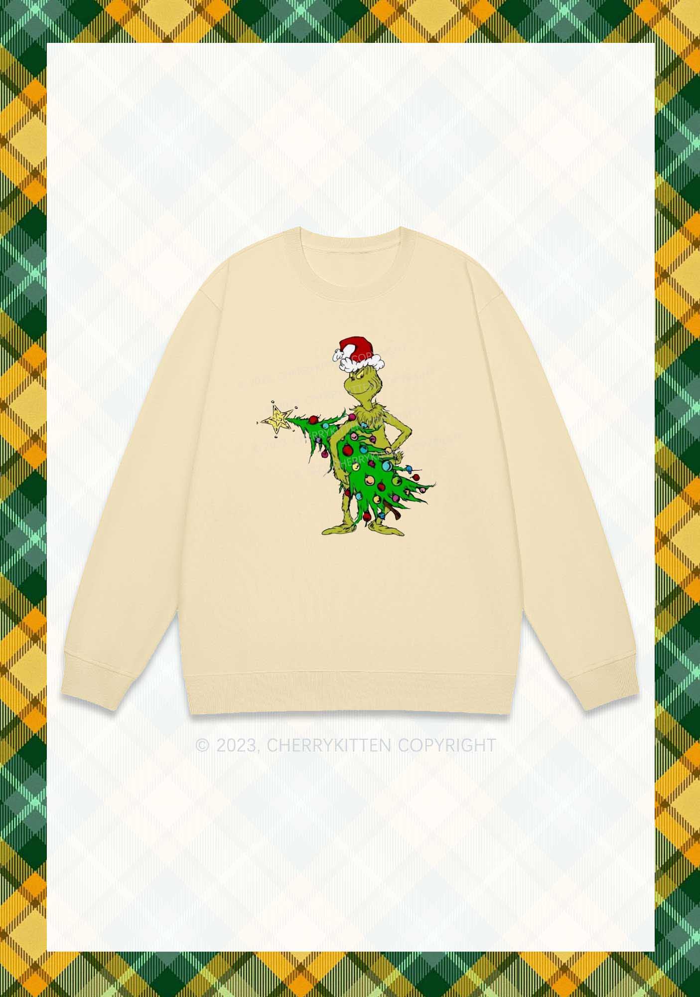 Stealing Christmas Tree Y2K Sweatshirt Cherrykitten